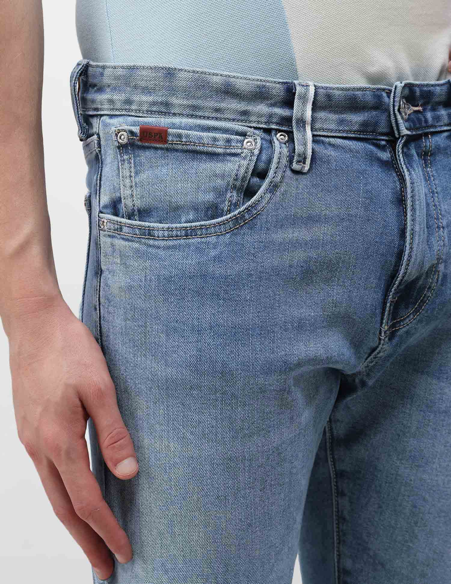 Brandon Slim Tapered Fit Blue Jeans Blue - U.S. Polo Assn. India | Large