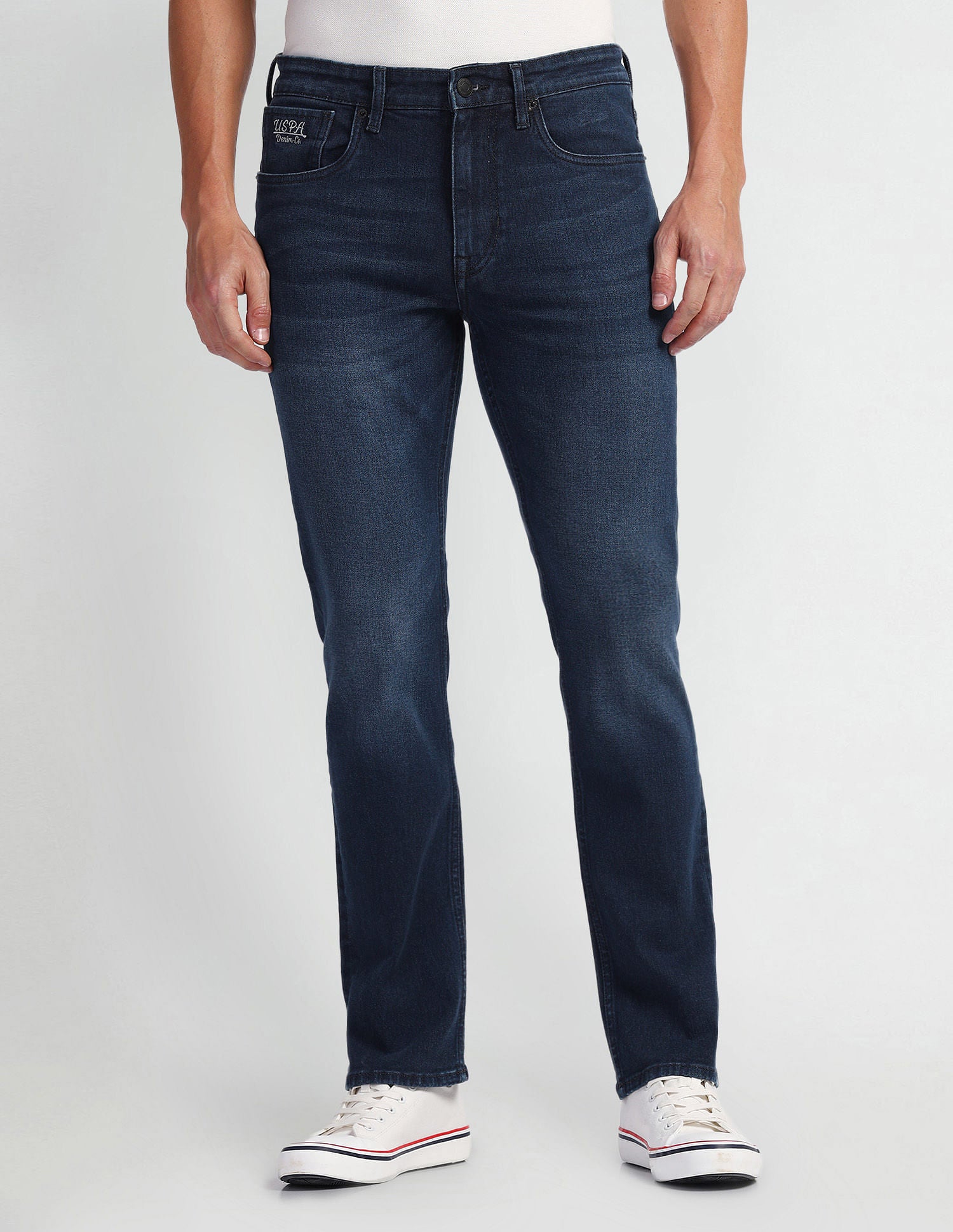 Harold Slim Straight Fit Blue Jeans Navy - U.S. Polo Assn. India | Large