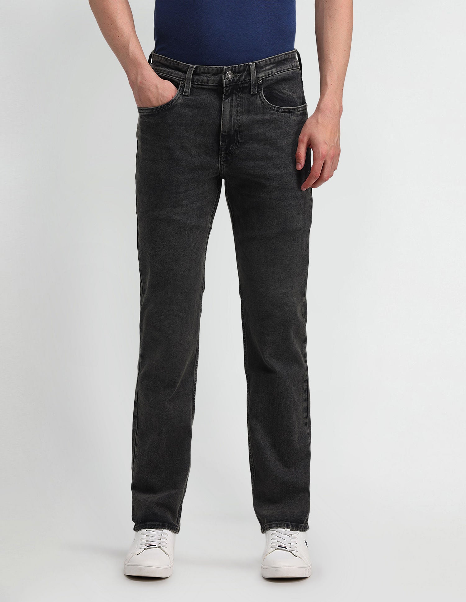 Harold Slim Straight Black Jeans Black - U.S. Polo Assn. India | Large