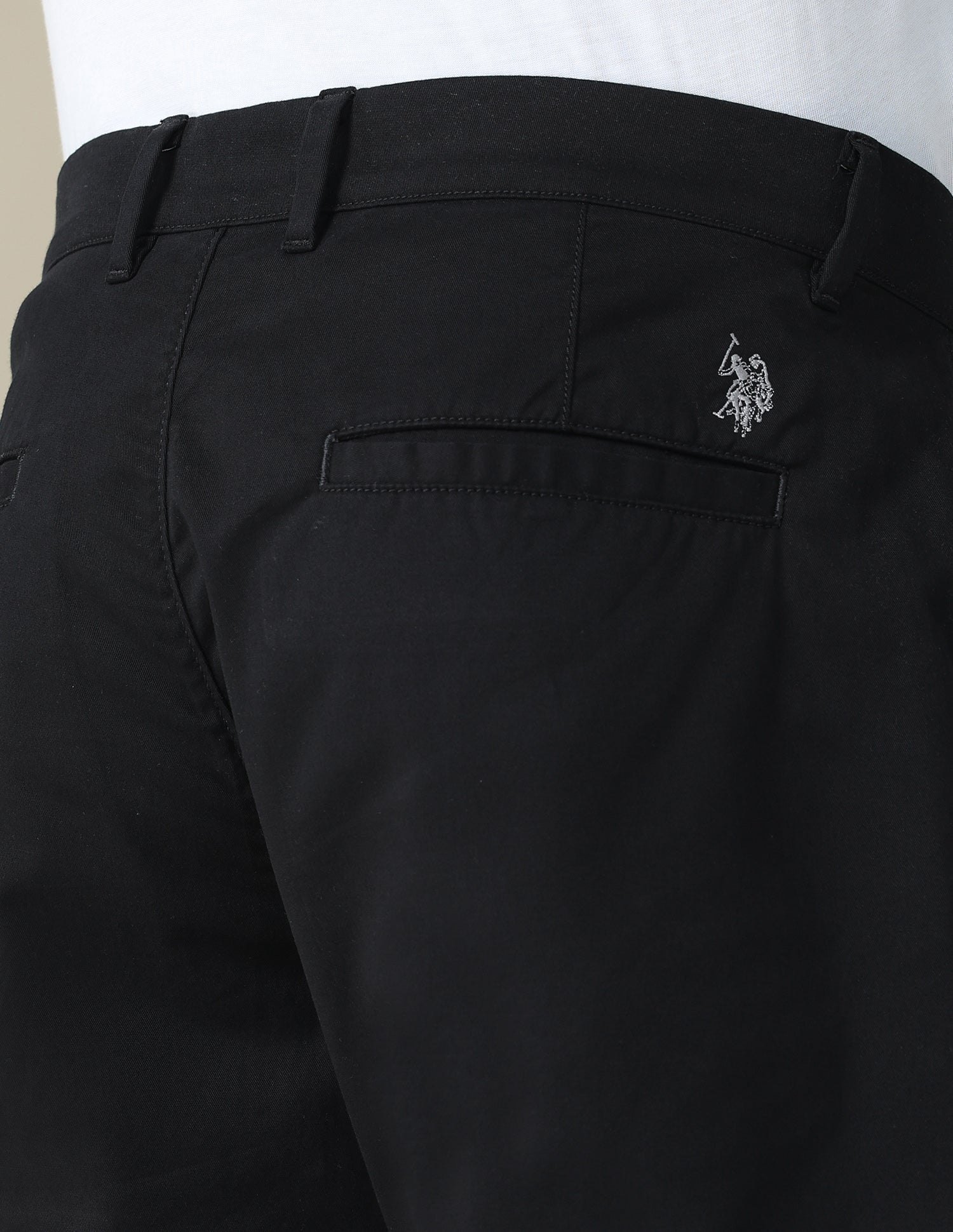 Solid Slim Fit Shorts Black - U.S. POLO ASSN. | Large
