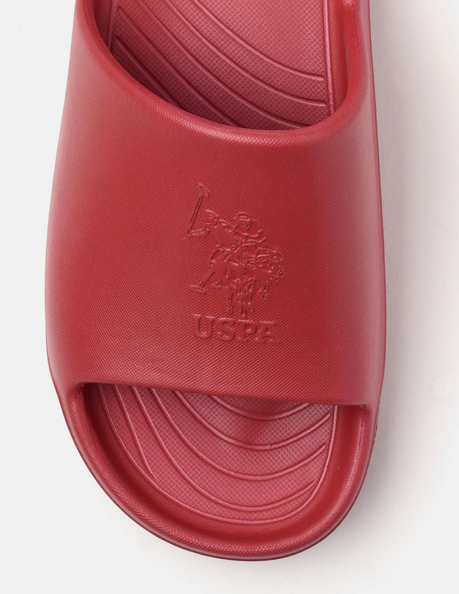 Men Palmer Open Toe Slippers Dark Red - U.S. POLO ASSN. | Large