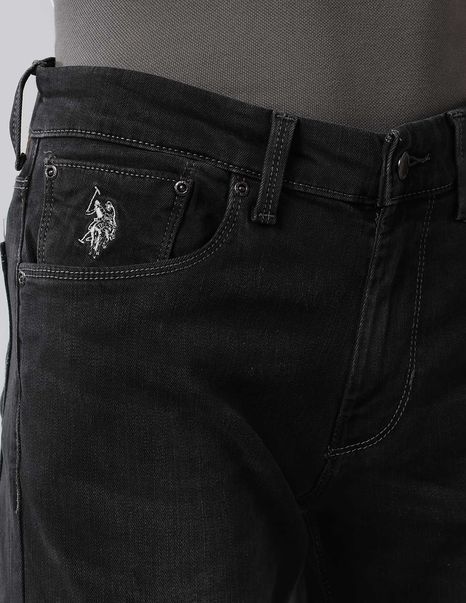 Brandon Slim Tapered Fit Black Jeans Black - U.S. POLO ASSN. | Large