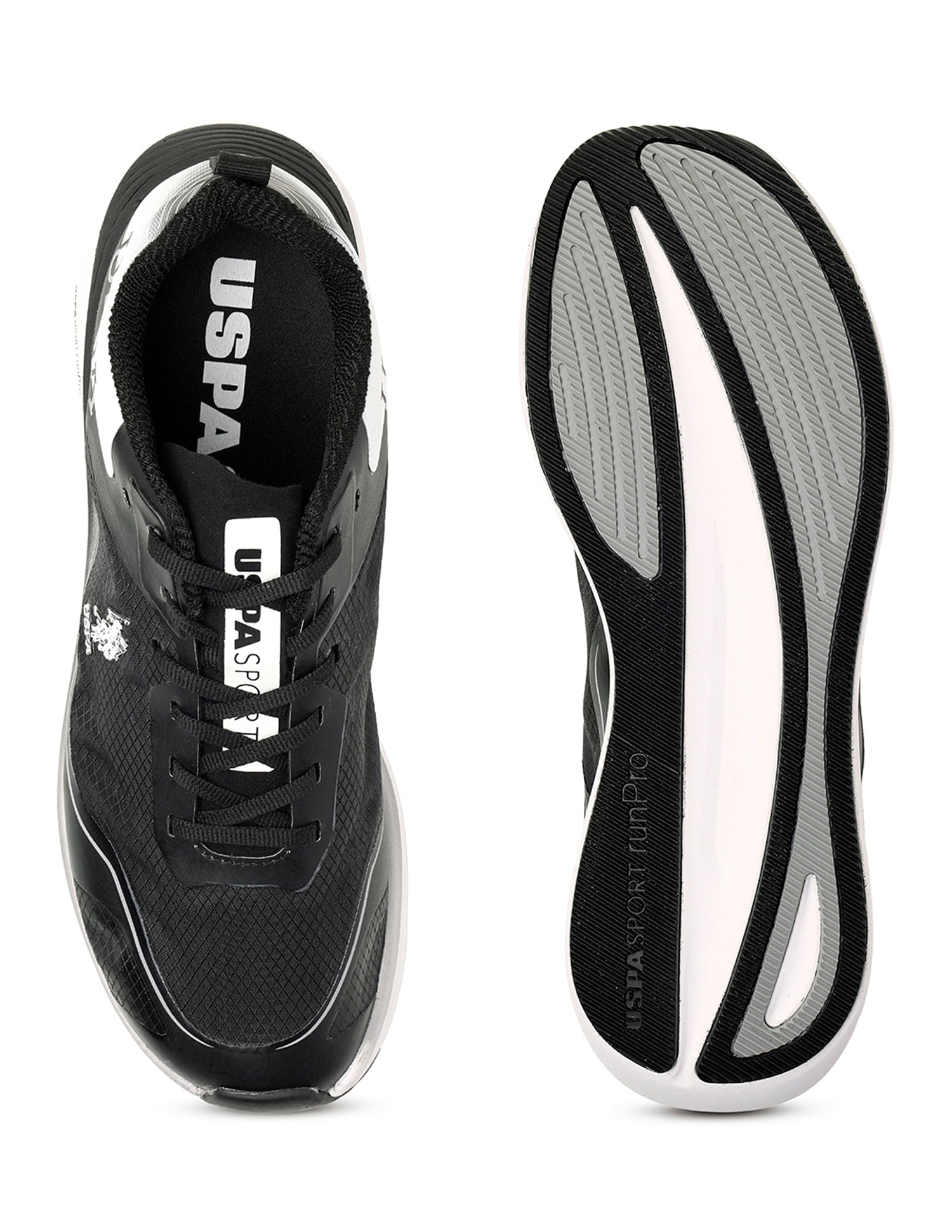 Men Henry Black Uspa Sport  Runpro Running Shoes Black - U.S. POLO ASSN. | Large