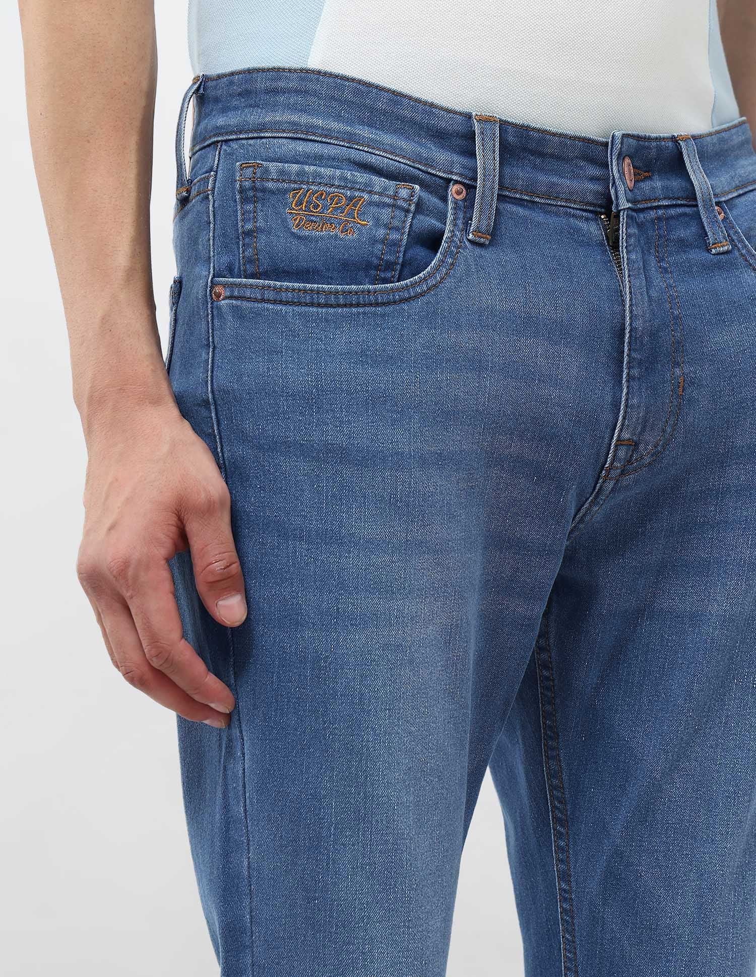 Henry Tapered Fit Blue Jeans Med Blue - U.S. POLO ASSN. | Large