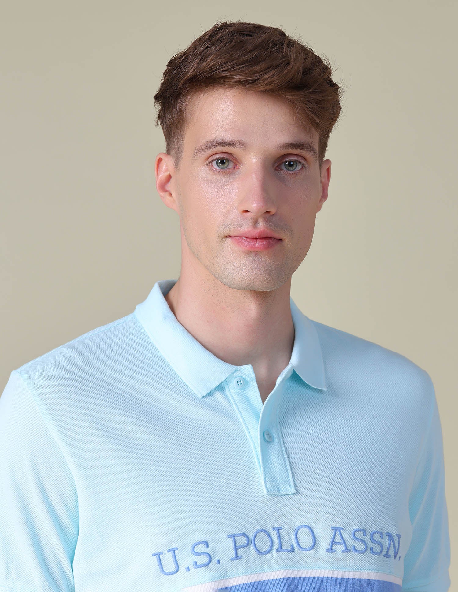 Brand Embroidered Regular Fit Polo Shirt Light Blue - U.S. POLO ASSN. | Large