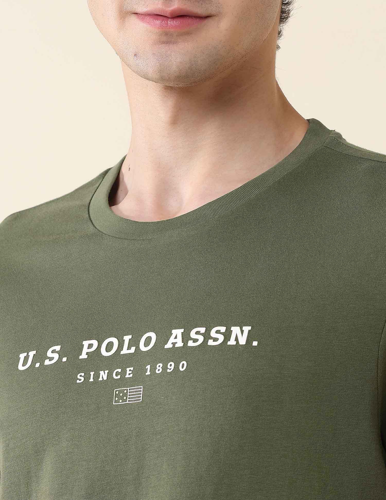 Pure Cotton Slim Fit T-Shirt Olive - U.S. POLO ASSN. | Large