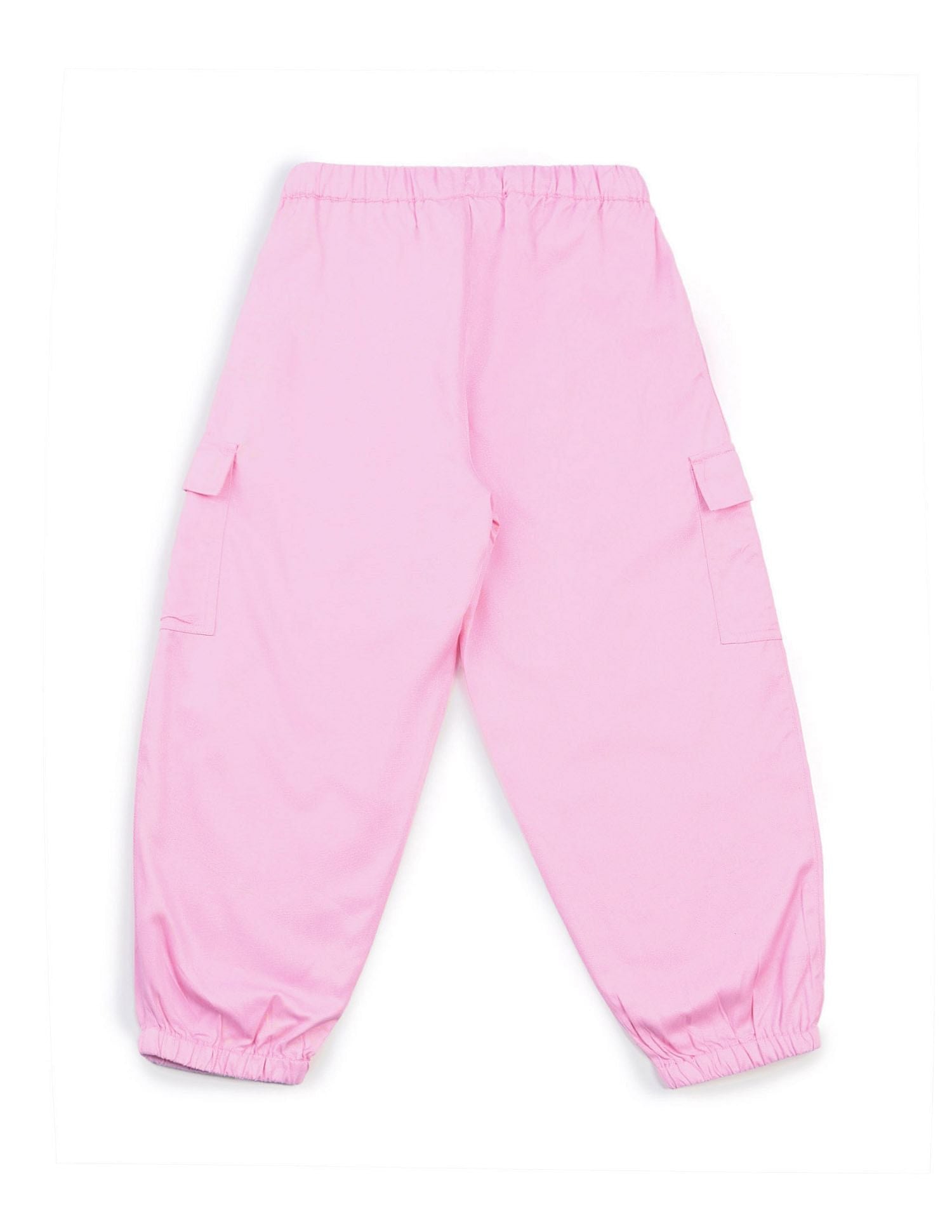 Girls Wide Leg Fit Cargo Trousers Light Pink - U.S. POLO ASSN. | Large