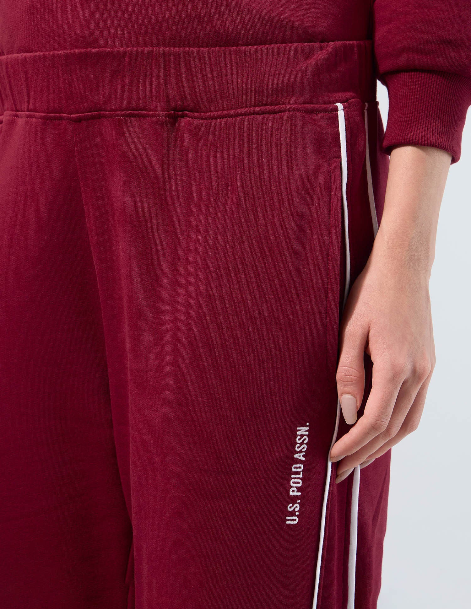 Straight Fit Solid Trousers Red - U.S. POLO ASSN. | Large