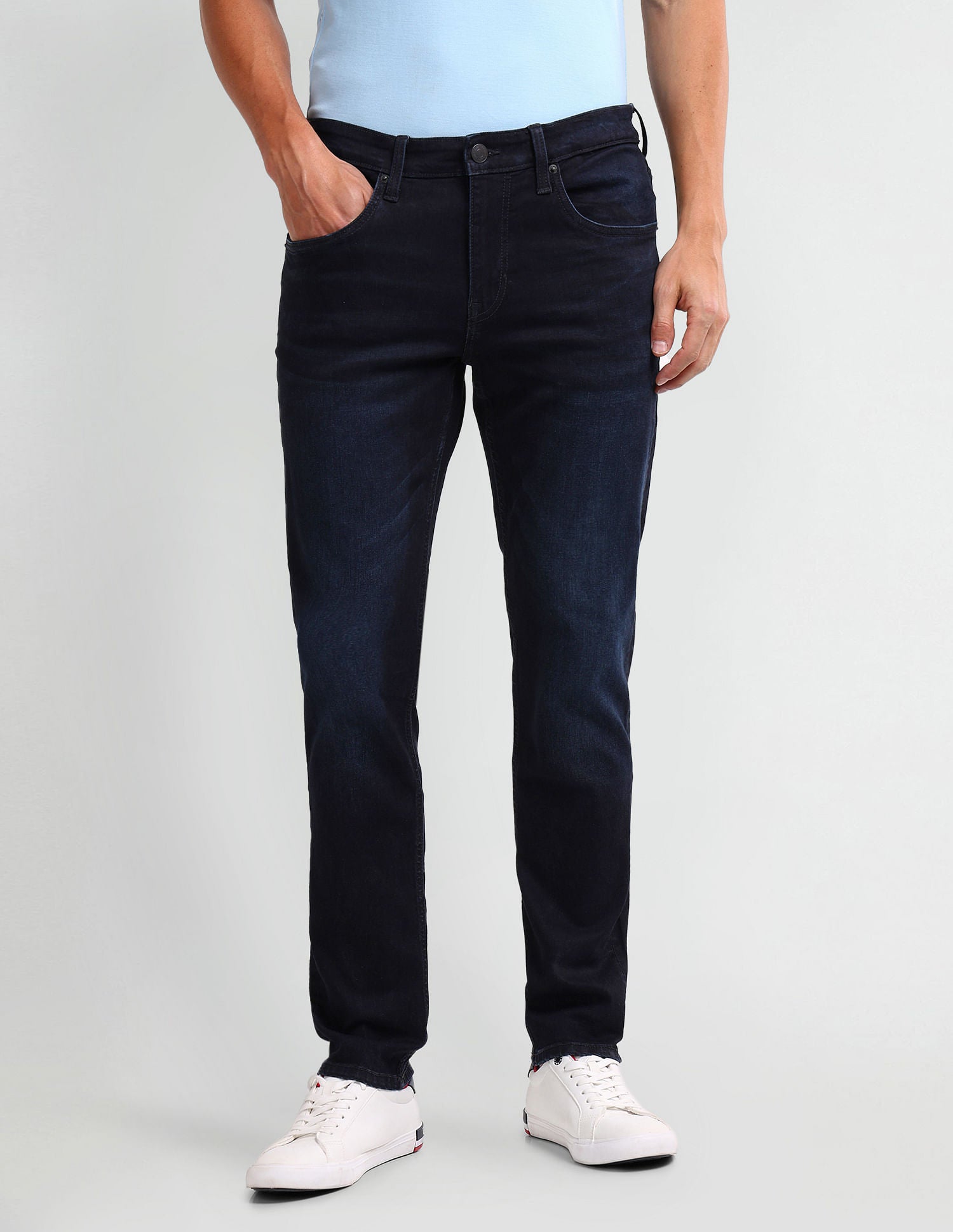 Brandon Slim Tapered Blue Jeans Blue - U.S. Polo Assn. India | Large