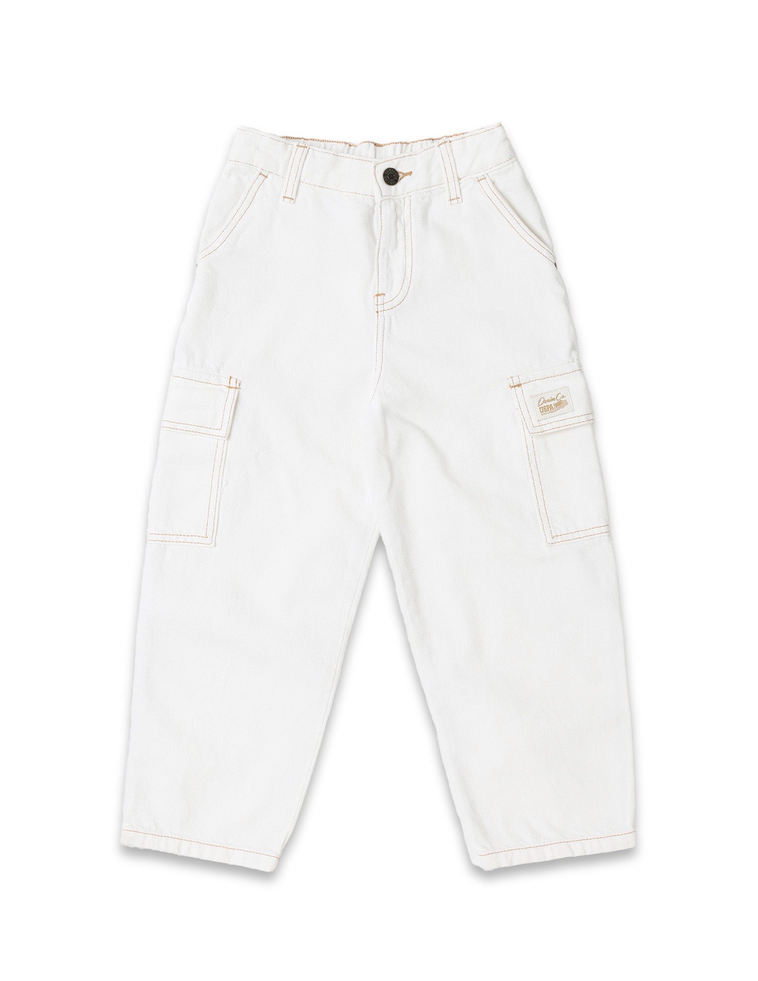 Boys Mid Rise Baggy Fit Jeans White - U.S. POLO ASSN. | Large