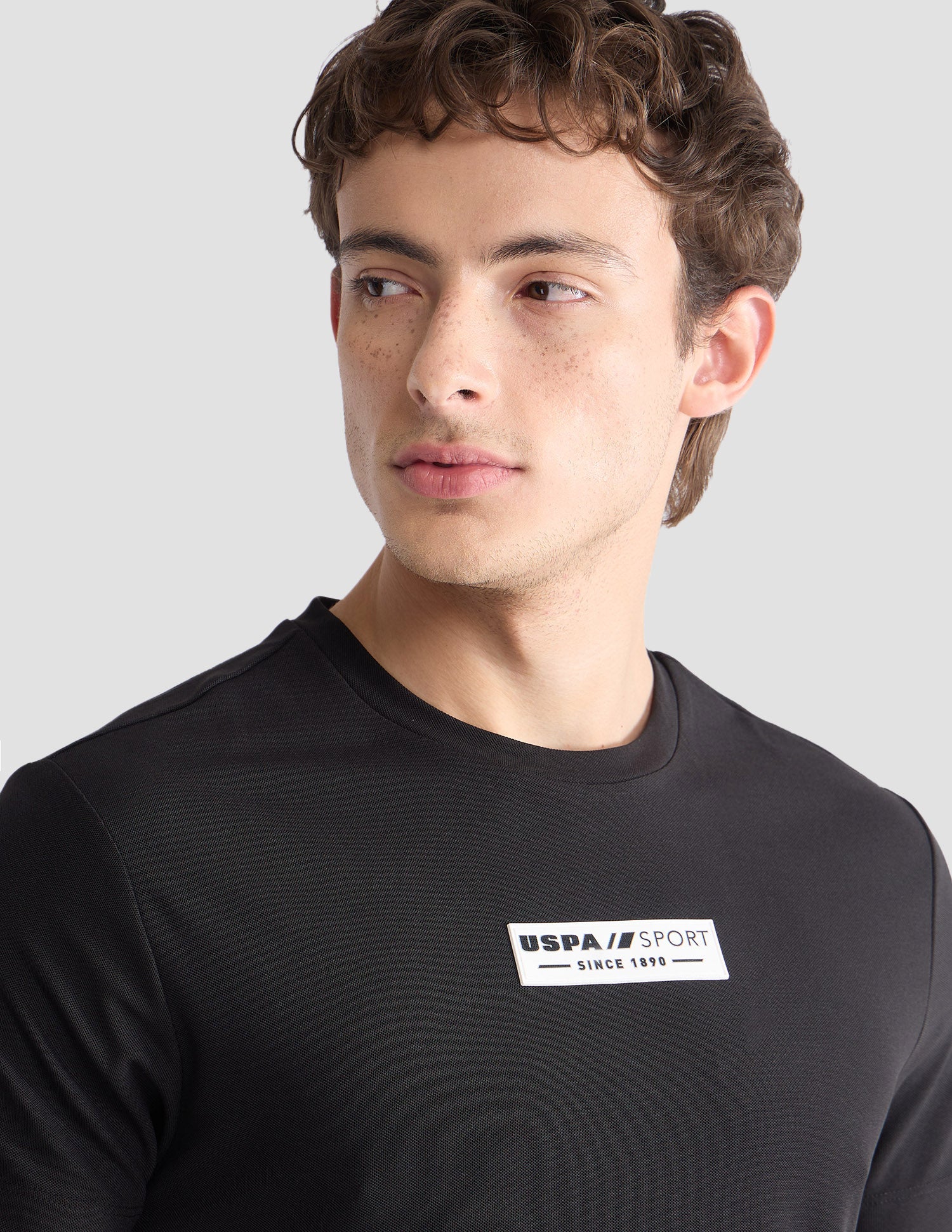 Solid Slim Fit Active T-Shirt Black - U.S. Polo Assn. India | Large