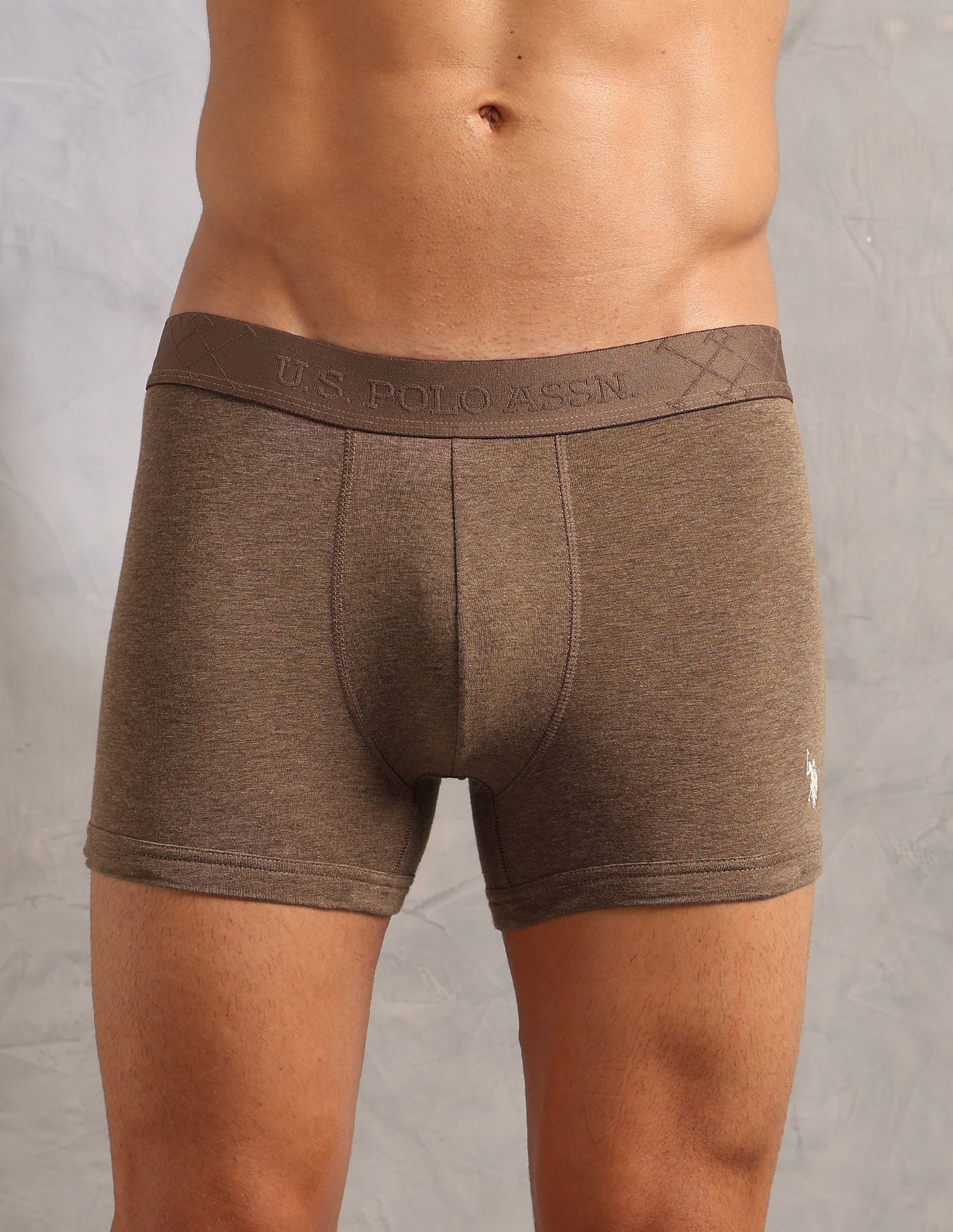 Moisture Control Breathable PT006 Trunks - Pack Of 1 Light Brown Melange - U.S. POLO ASSN. | Large