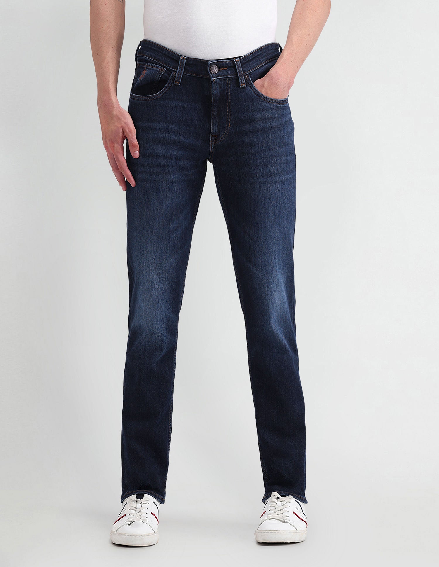 Slim Tapered Fit  Blue Jeans Dark-Blue - U.S. POLO ASSN. | Large