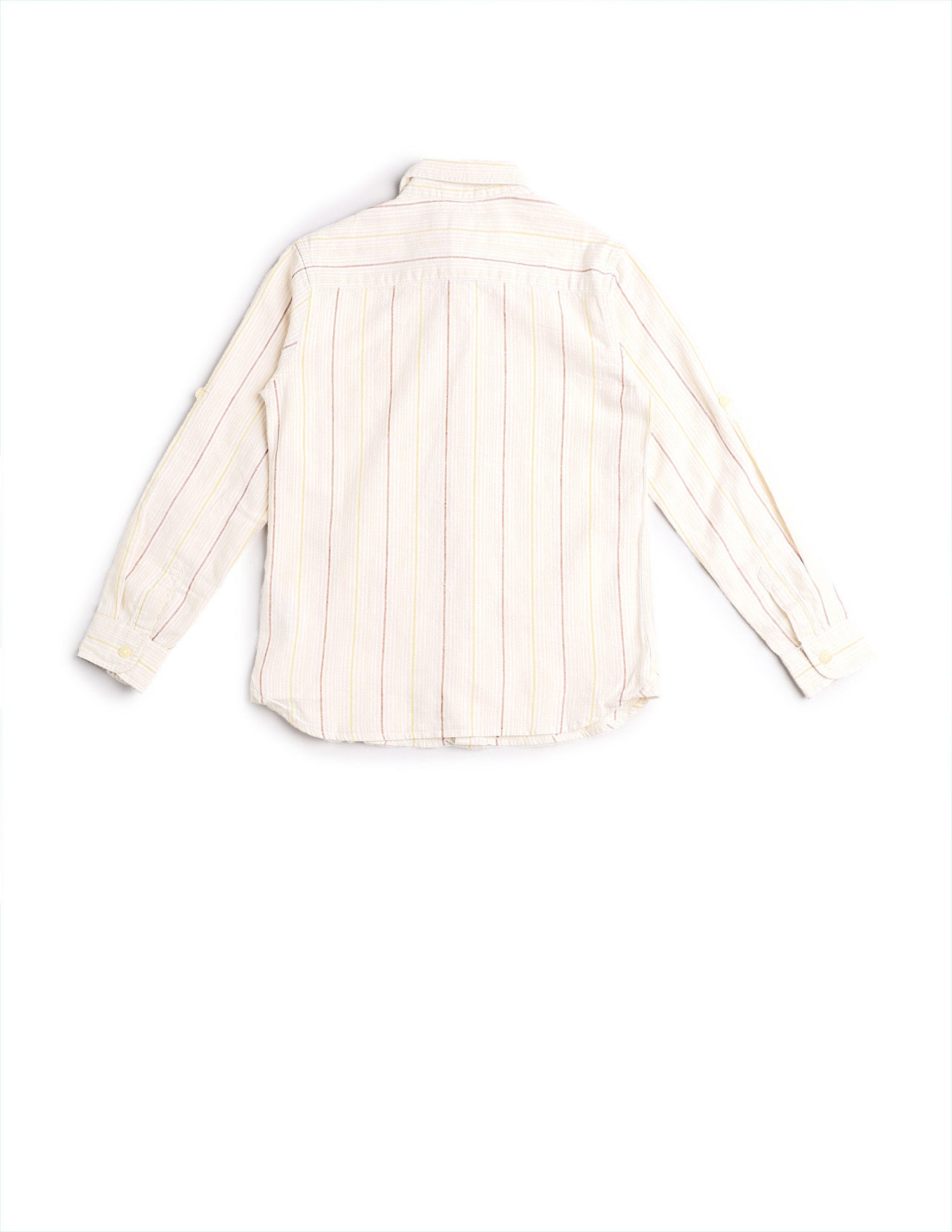 Boys Vertical Striped Regular Fit Shirt Yellow - U.S. POLO ASSN. | Large