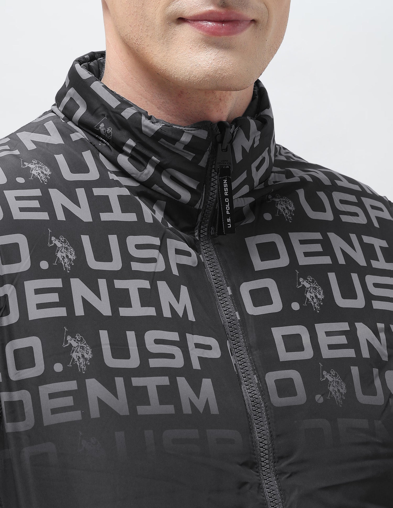 Reversible Regular Fit Puffer Jacket Grey - U.S. POLO ASSN. | Large