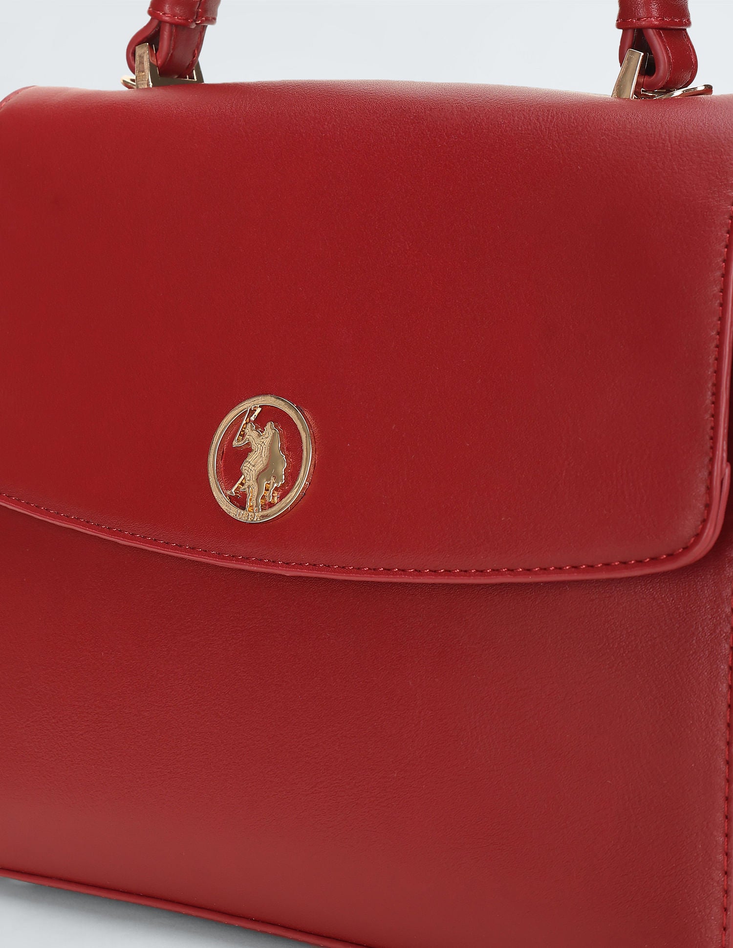 Solid Structured Sling Bag Red - U.S. POLO ASSN. | Large