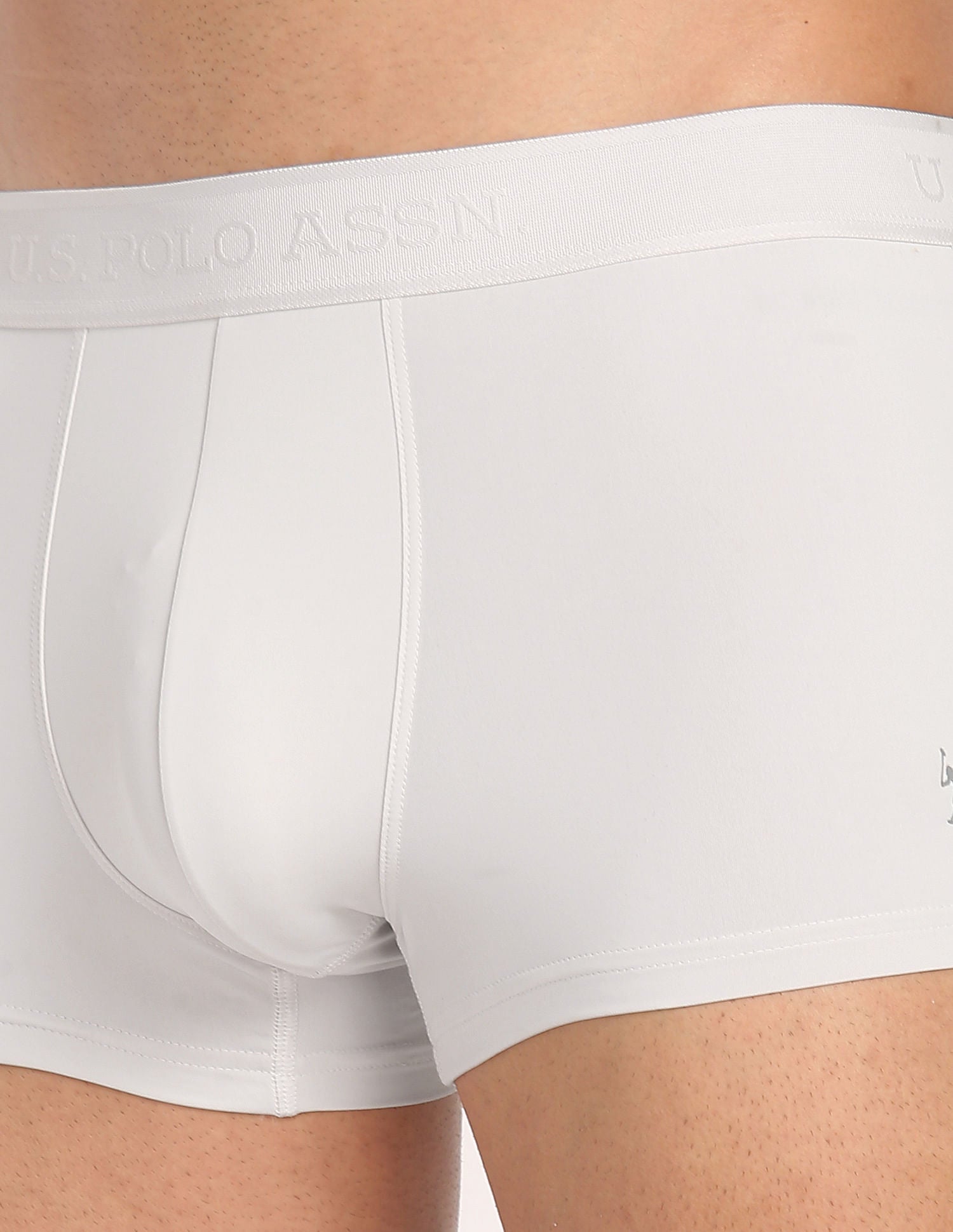 Nylon Stretch Moisture Wicking AT001 Active Trunks - Pack Of 1 Oyster Mushroom - U.S. POLO ASSN. | Large