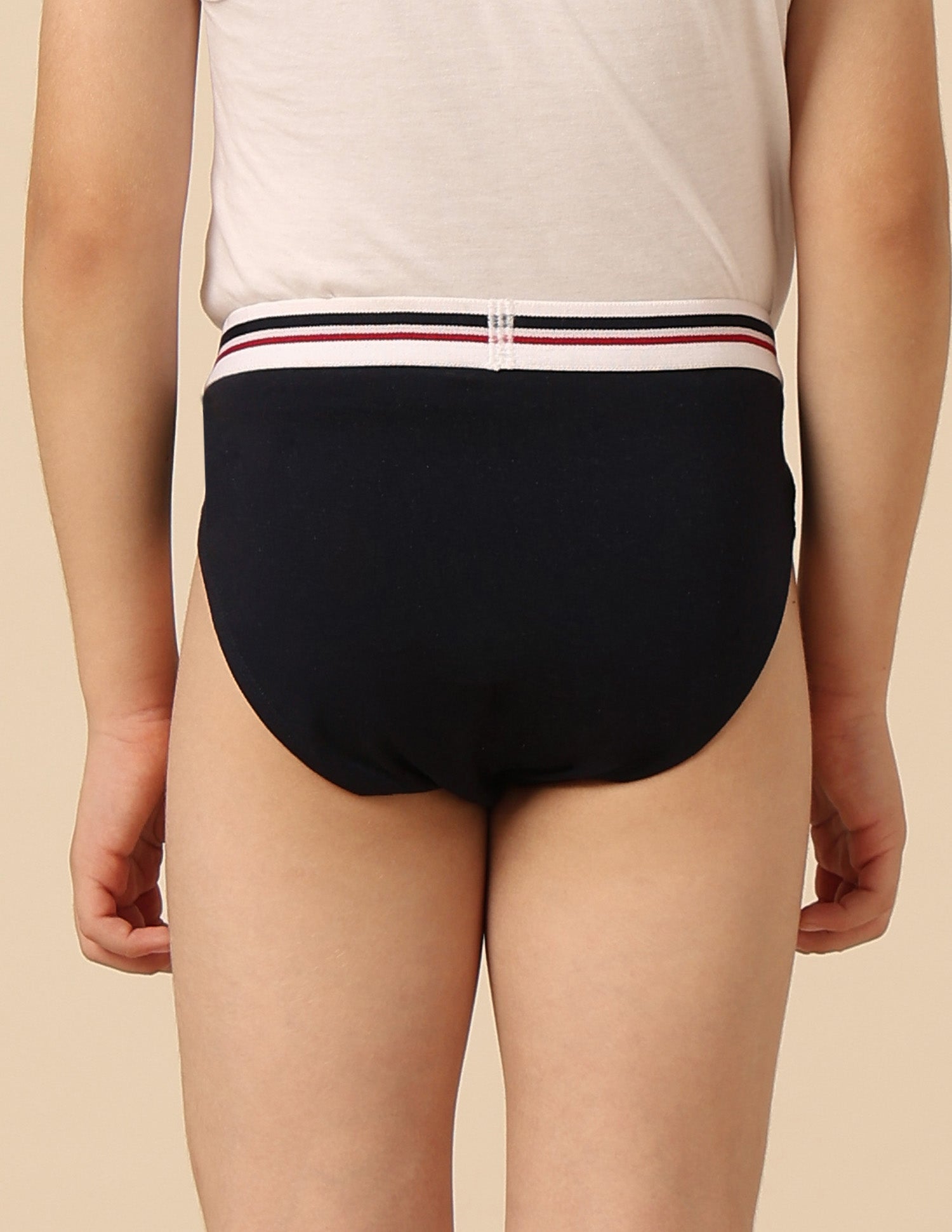 Boys Mid Rise Cotton Spandex EKB09 Briefs - Pack Of 3 White, Navy and Powderblue - U.S. POLO ASSN. | Large