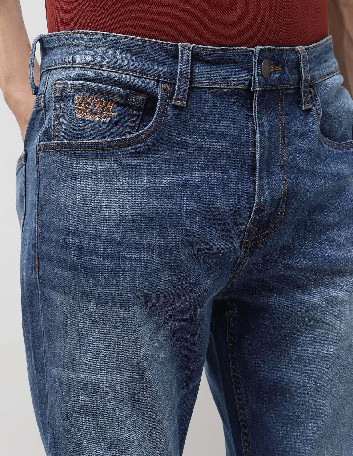 Harold Slim Straight Fit Blue Jeans Indigo - U.S. POLO ASSN. | Large