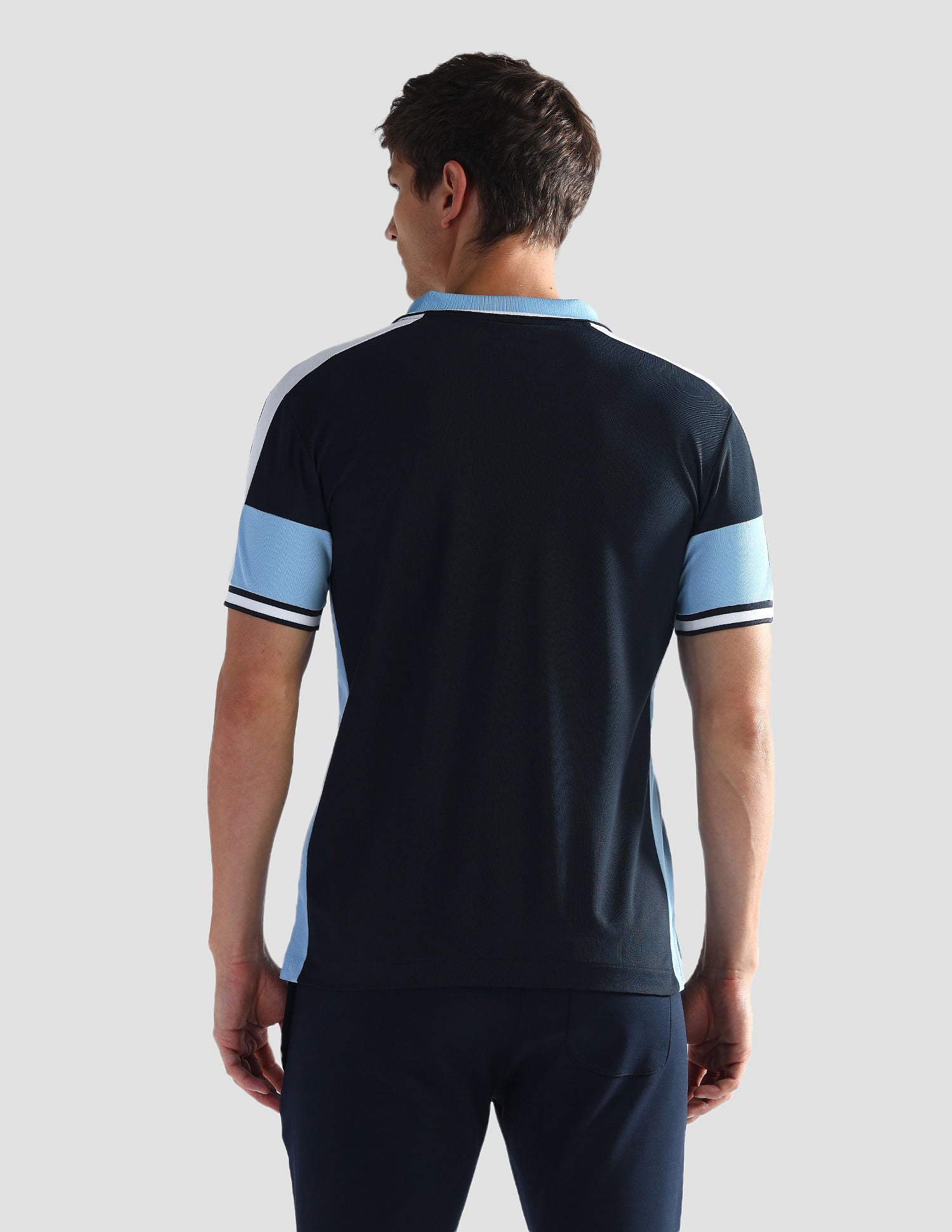Colour Block Slim Polo Shirt Navy - U.S. Polo Assn. India | Large