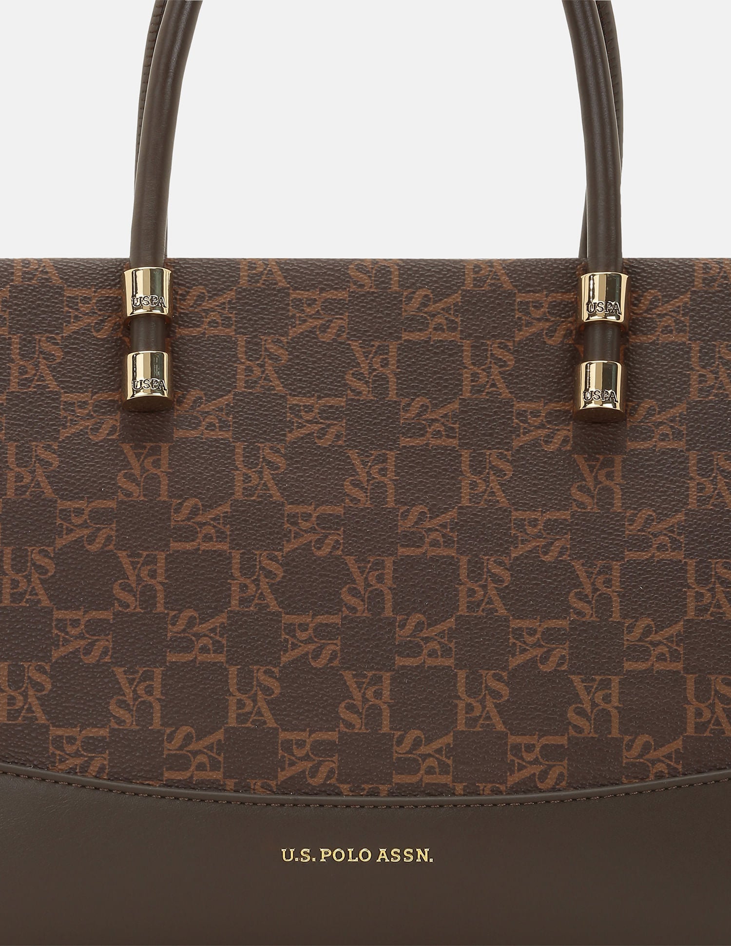 Women Bijou Satchel Bag with Sling Strap Brown - U.S. POLO ASSN. | Large