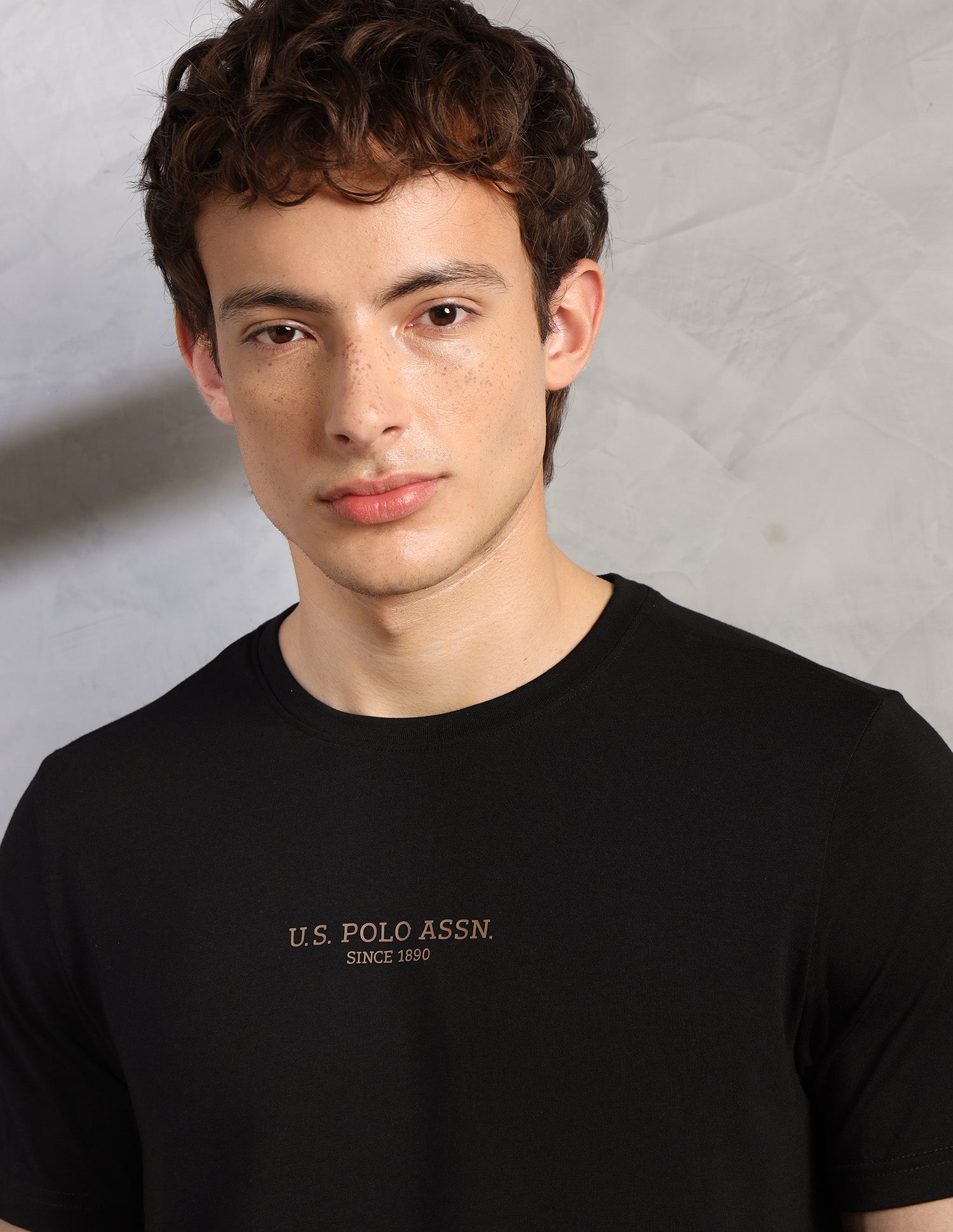 Comfort Relaxed Fit Breathable PE005-PL Lounge T-Shirt - Pack Of 1 Black - U.S. Polo Assn. India | Large