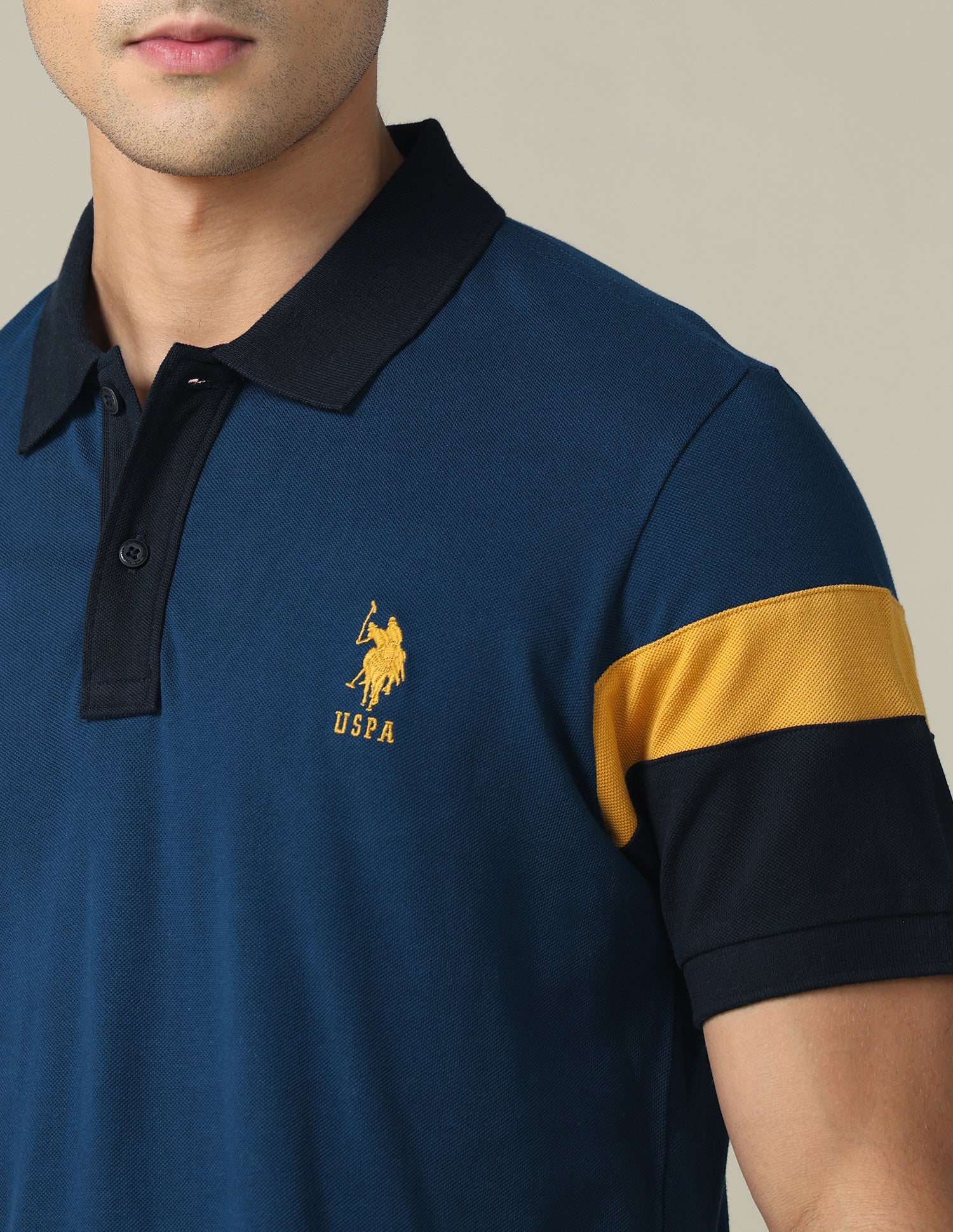 Colourblocked Regular Fit Polo Shirt Navy - U.S. POLO ASSN. | Large
