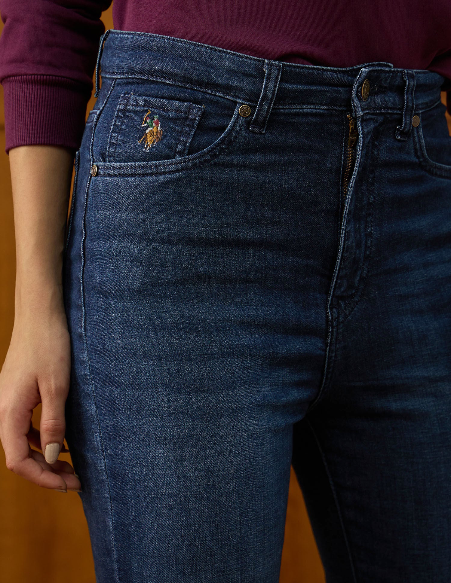 Ultra-High Rise Bootcut Jeans Blue - U.S. POLO ASSN. | Large