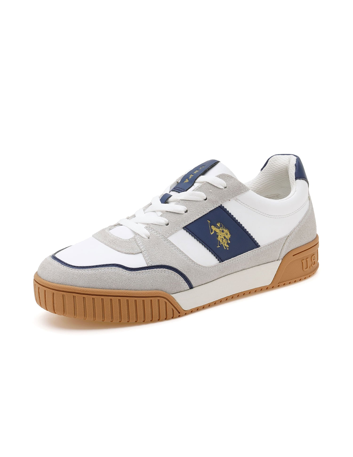 Men Rever Colourblocked Sneakers Grey - U.S. Polo Assn. India | Large