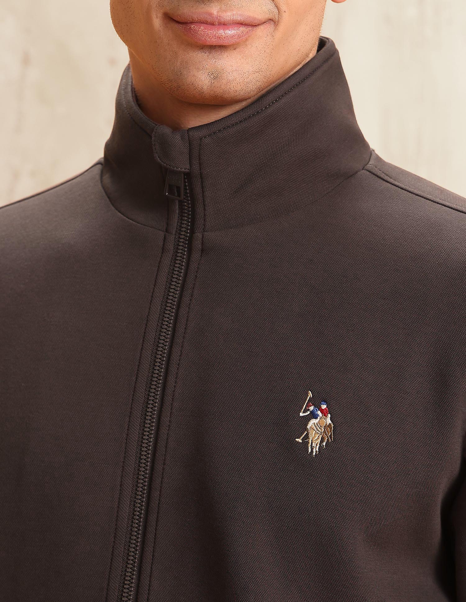 Solid Legend Of Horseshoe Sweatshirt Dark Brown - U.S. POLO ASSN. | Large