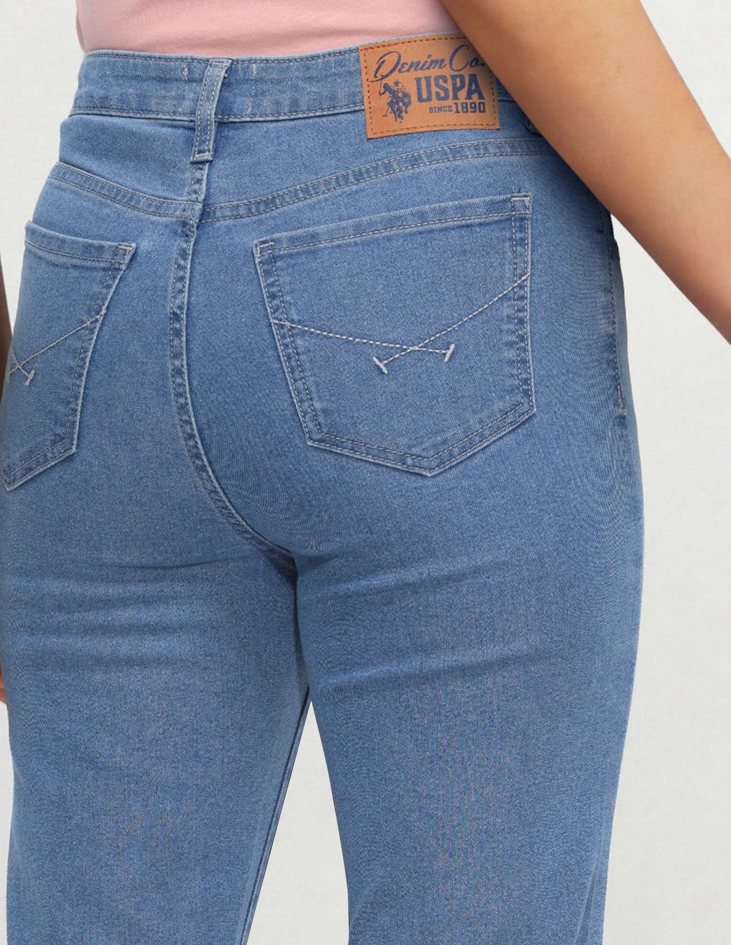 High Rise Flared Fit Jeans Blue - U.S. Polo Assn. India | Large