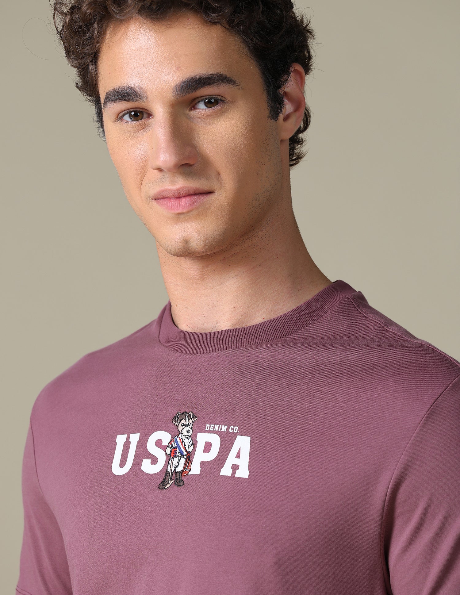 Graphic Printed Slim Fit T-Shirt Pink - U.S. Polo Assn. India | Large