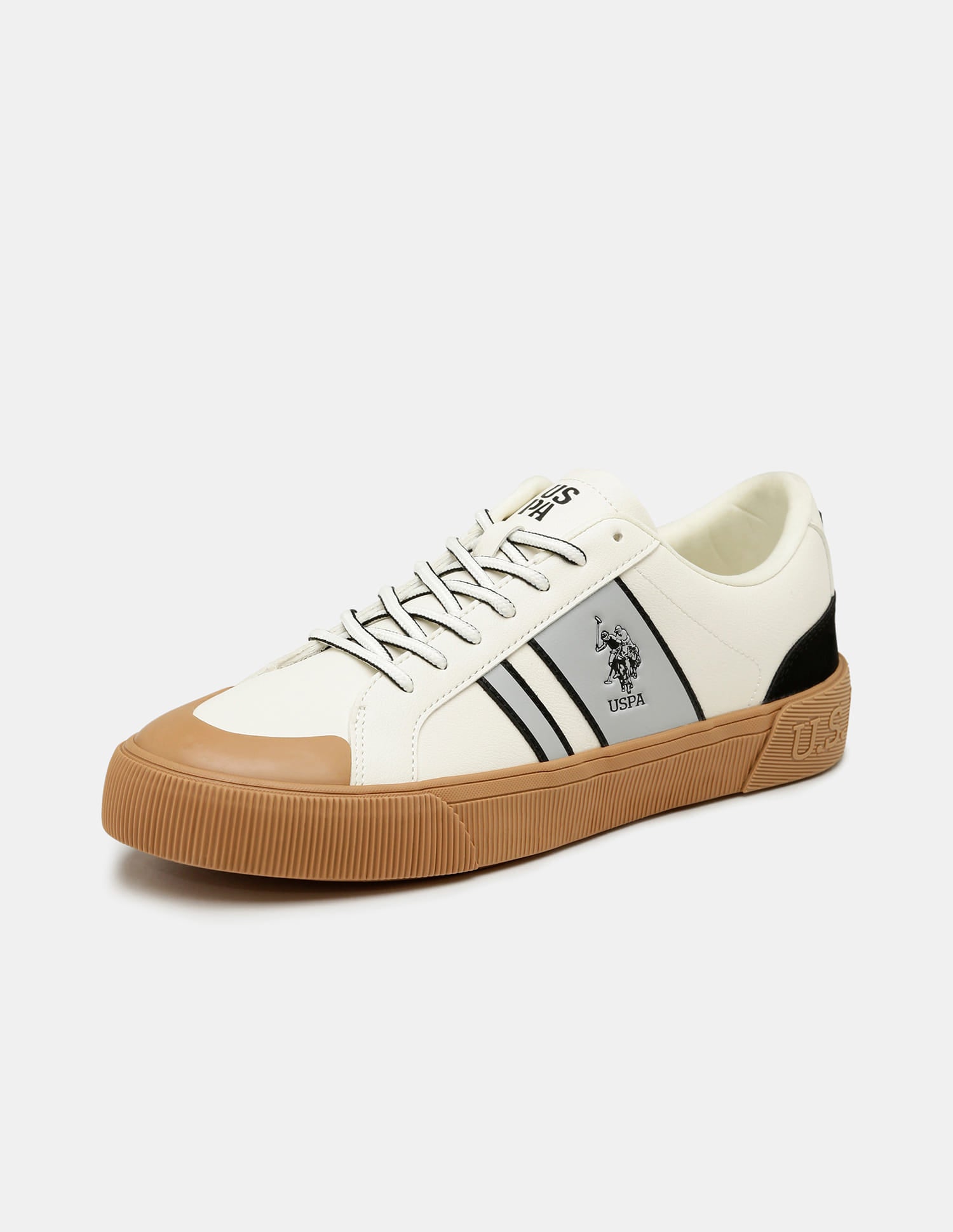 Men Colourblocked Mason Sneakers Off White - U.S. Polo Assn. India | Large