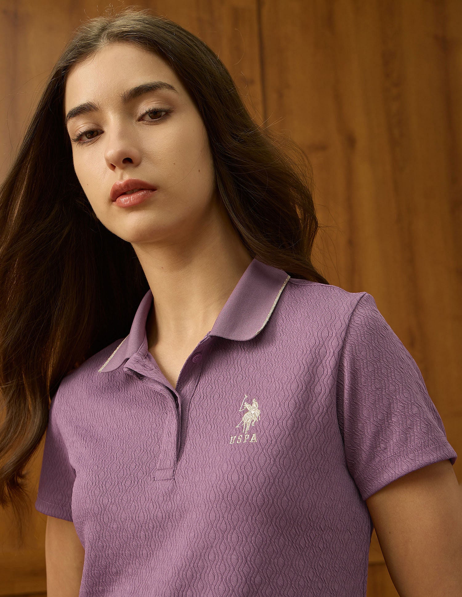 Regular Fit Textured Polo Shirt Wine - U.S. POLO ASSN. | Large