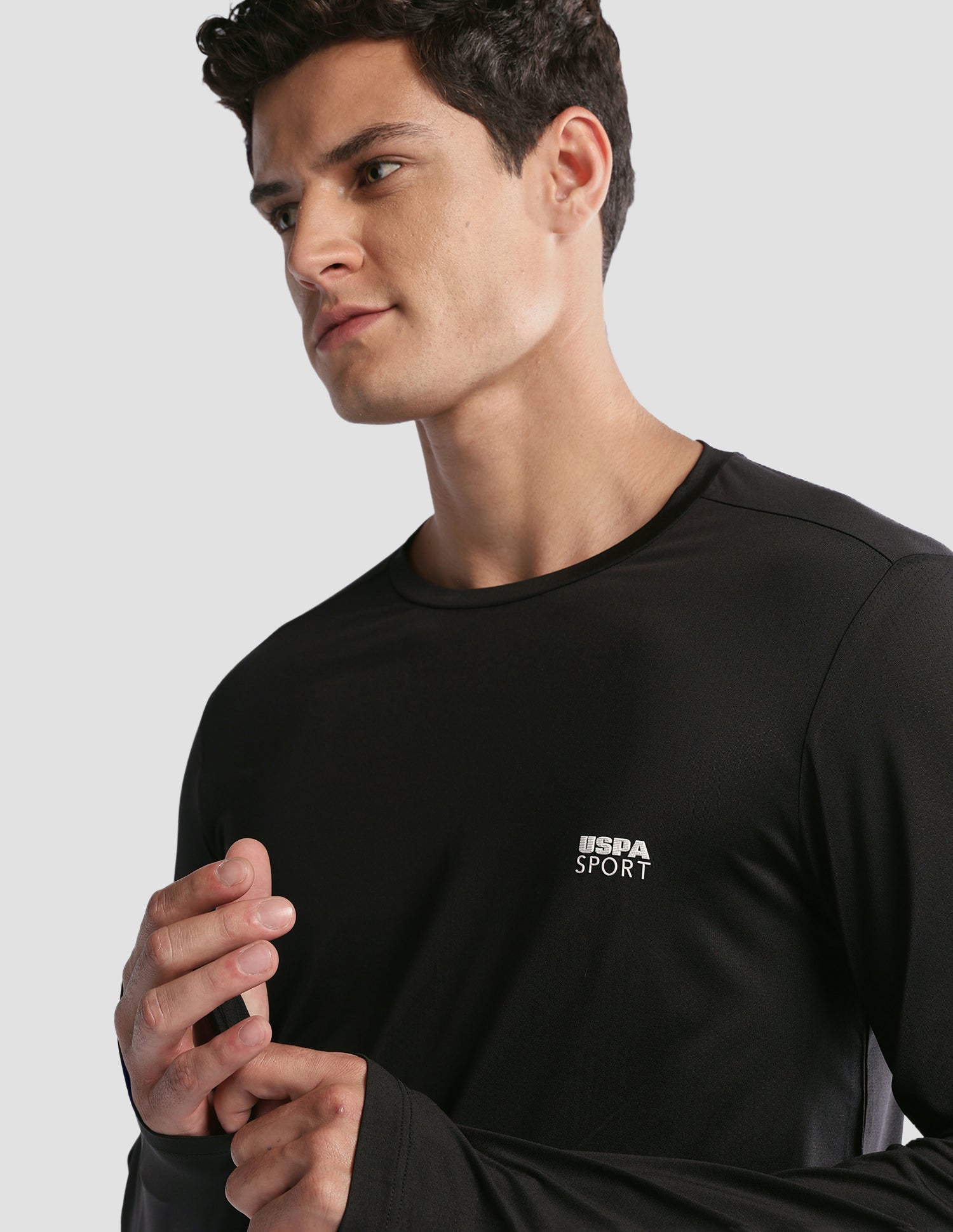 Solid Regular Fit Active T-Shirt Black - U.S. Polo Assn. India | Large