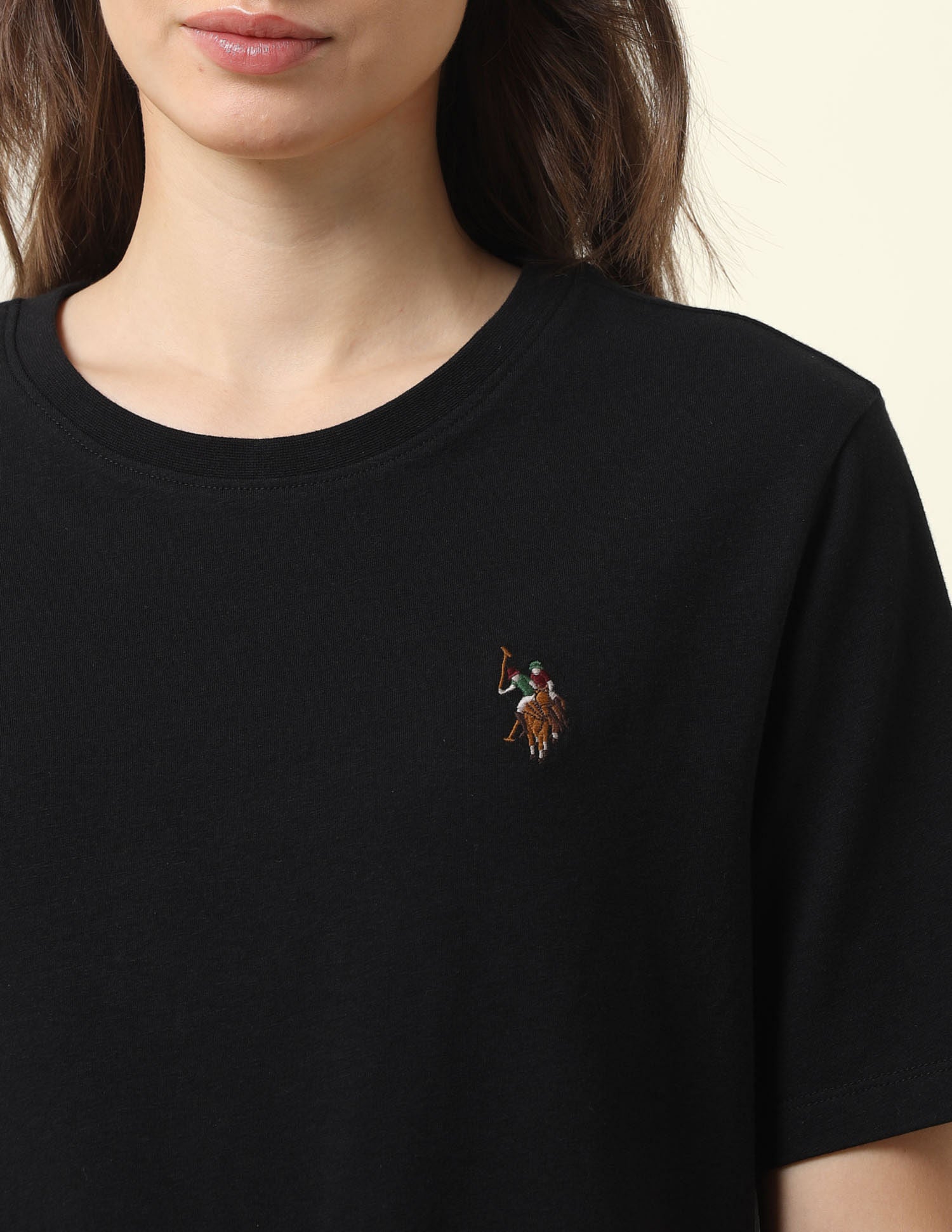 Boxy Fit Lounge T-Shirt Black - U.S. POLO ASSN. | Large