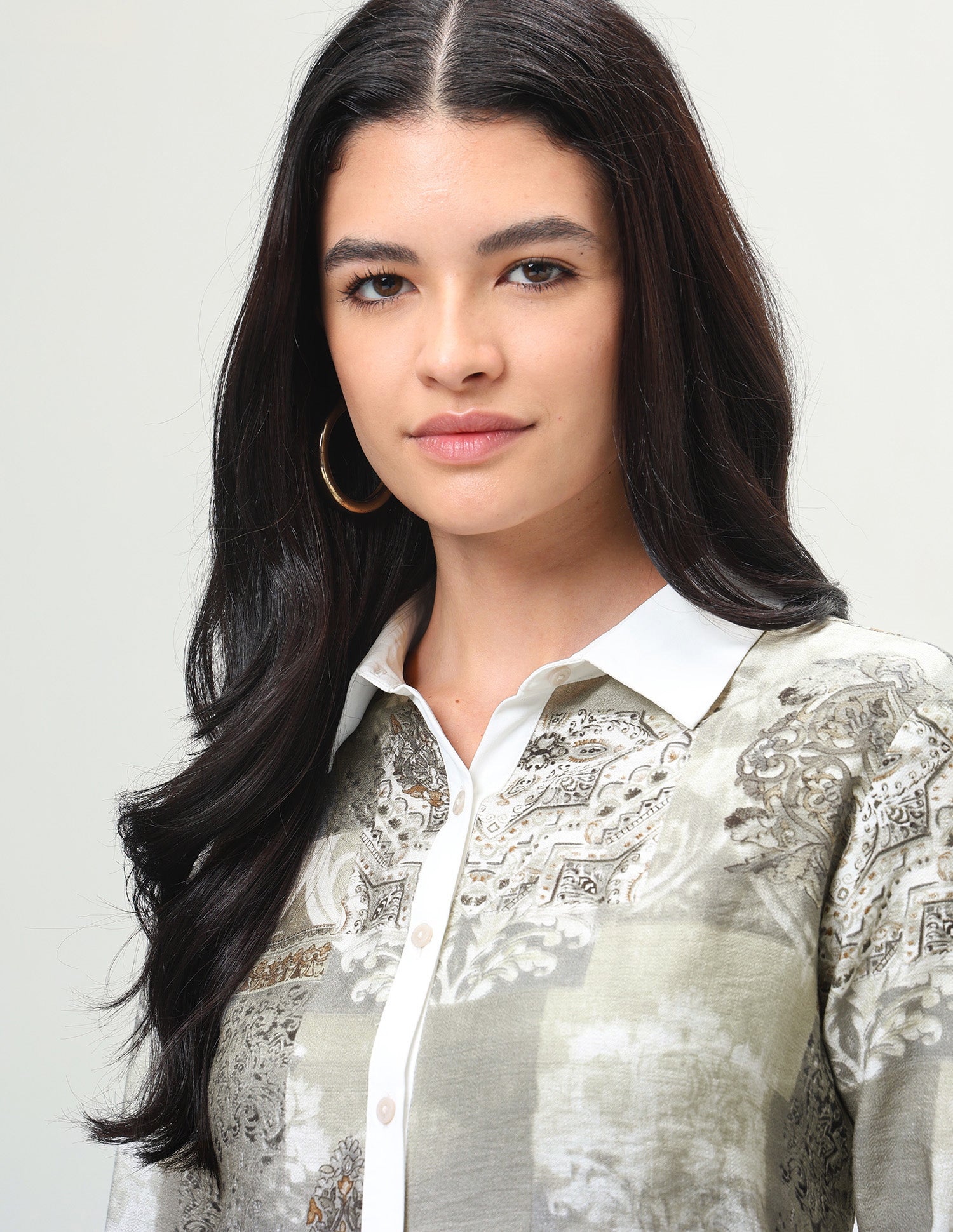 All-Over Printed Regular Fit Shirt Beige - U.S. Polo Assn. India | Large