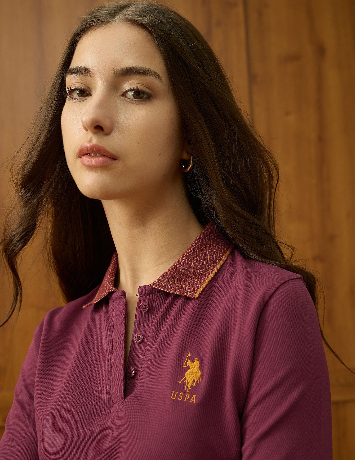 Regular Fit Solid Polo Shirt Wine - U.S. POLO ASSN. | Large