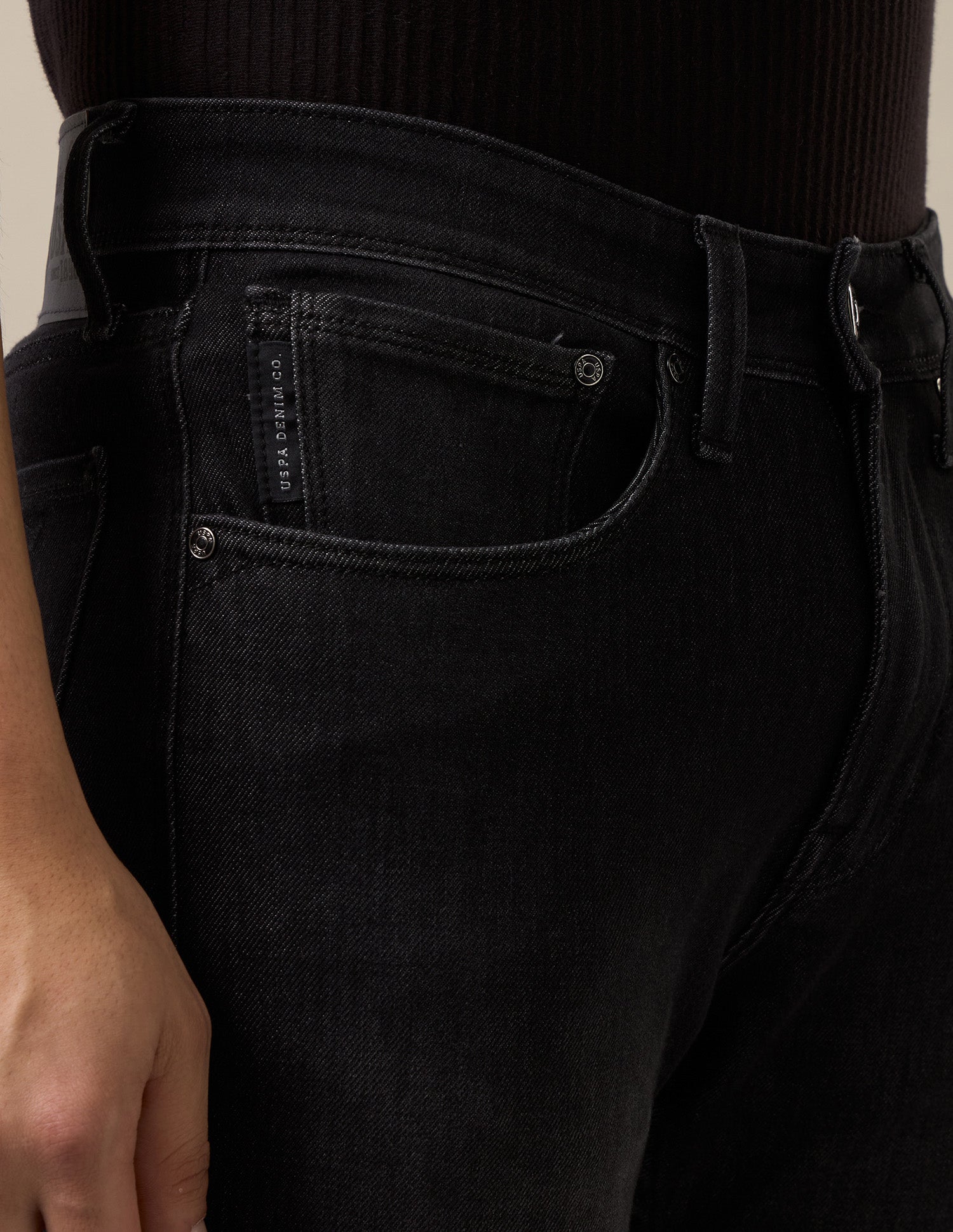 Brandon Slim-Tapered Fit Black Jeans Black - U.S. Polo Assn. India | Large