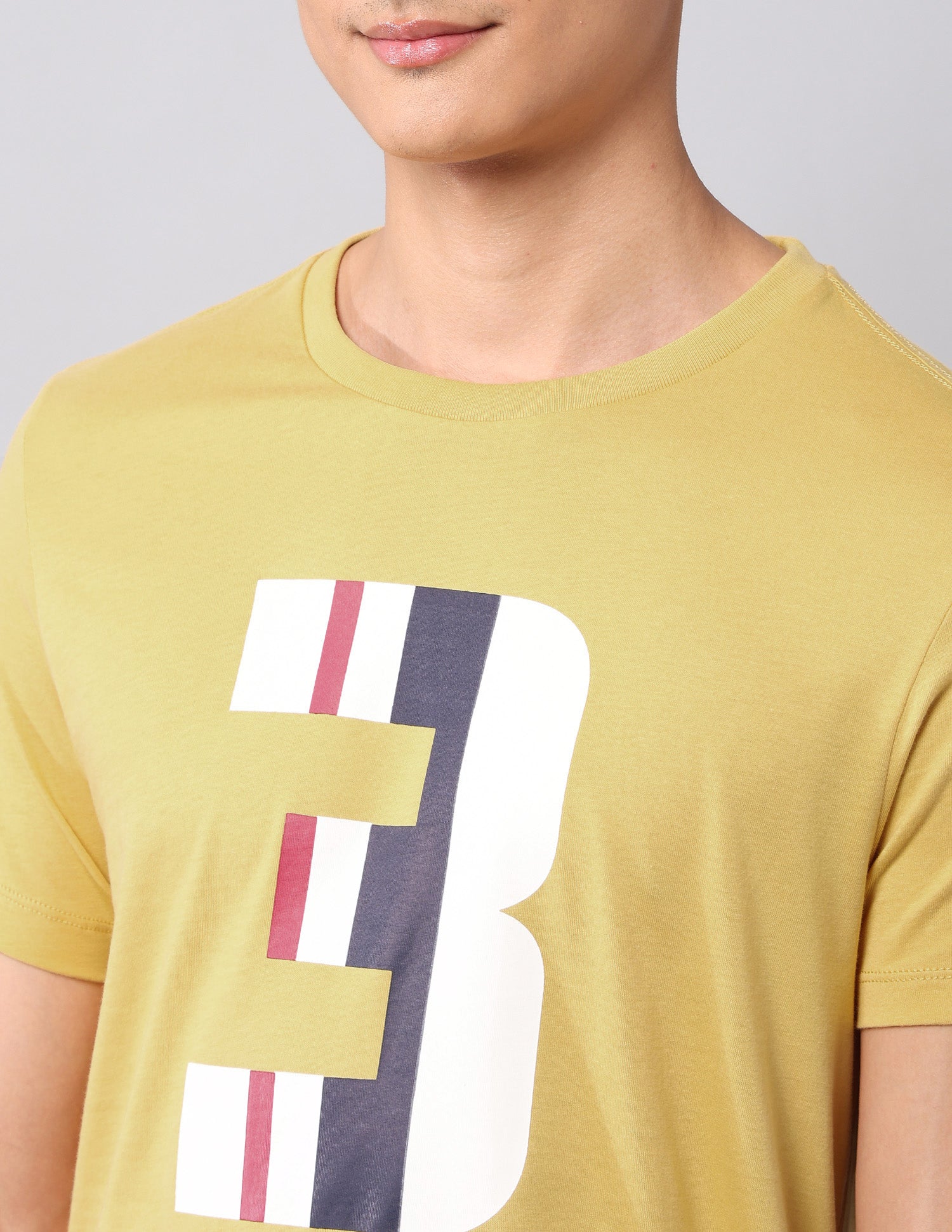 Brand Printed Muscle Fit T-Shirt Yellow - U.S. POLO ASSN. | Large