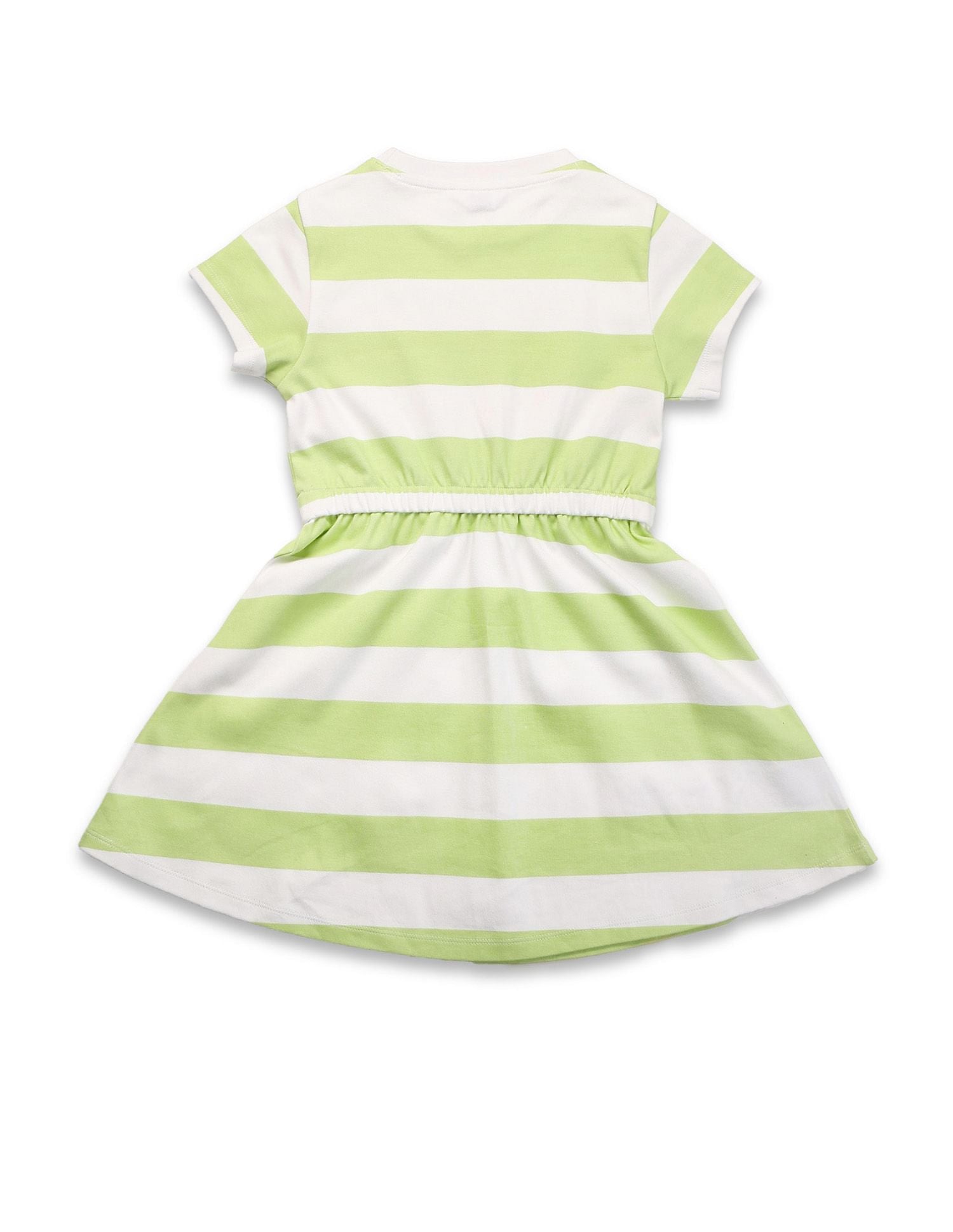 Girls Striped Fit And Flare Dress Yellow - U.S. POLO ASSN. | Large