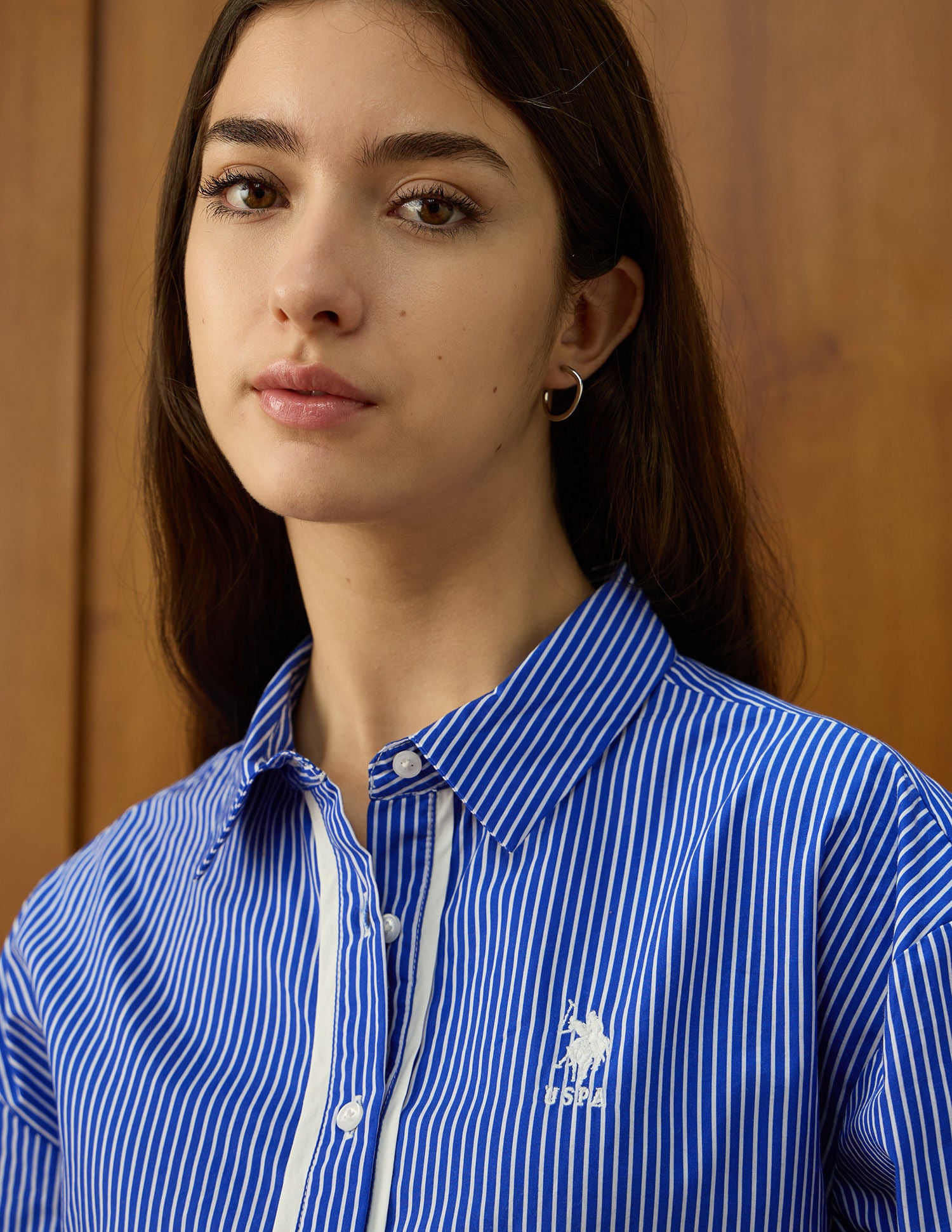 Vertical Striped Regular Fit Shirt Blue - U.S. POLO ASSN. | Large