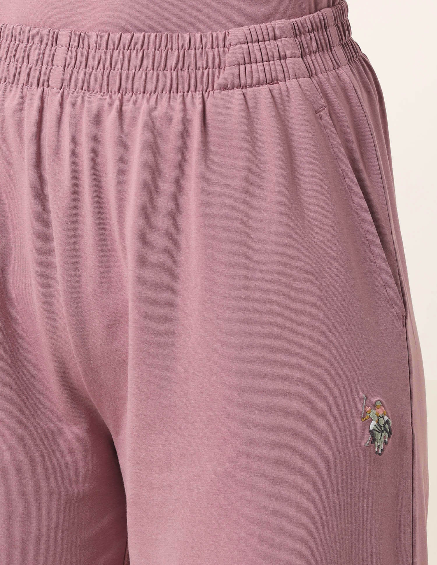 High-Rise Wide Leg Lounge Pants Purple - U.S. POLO ASSN. | Large