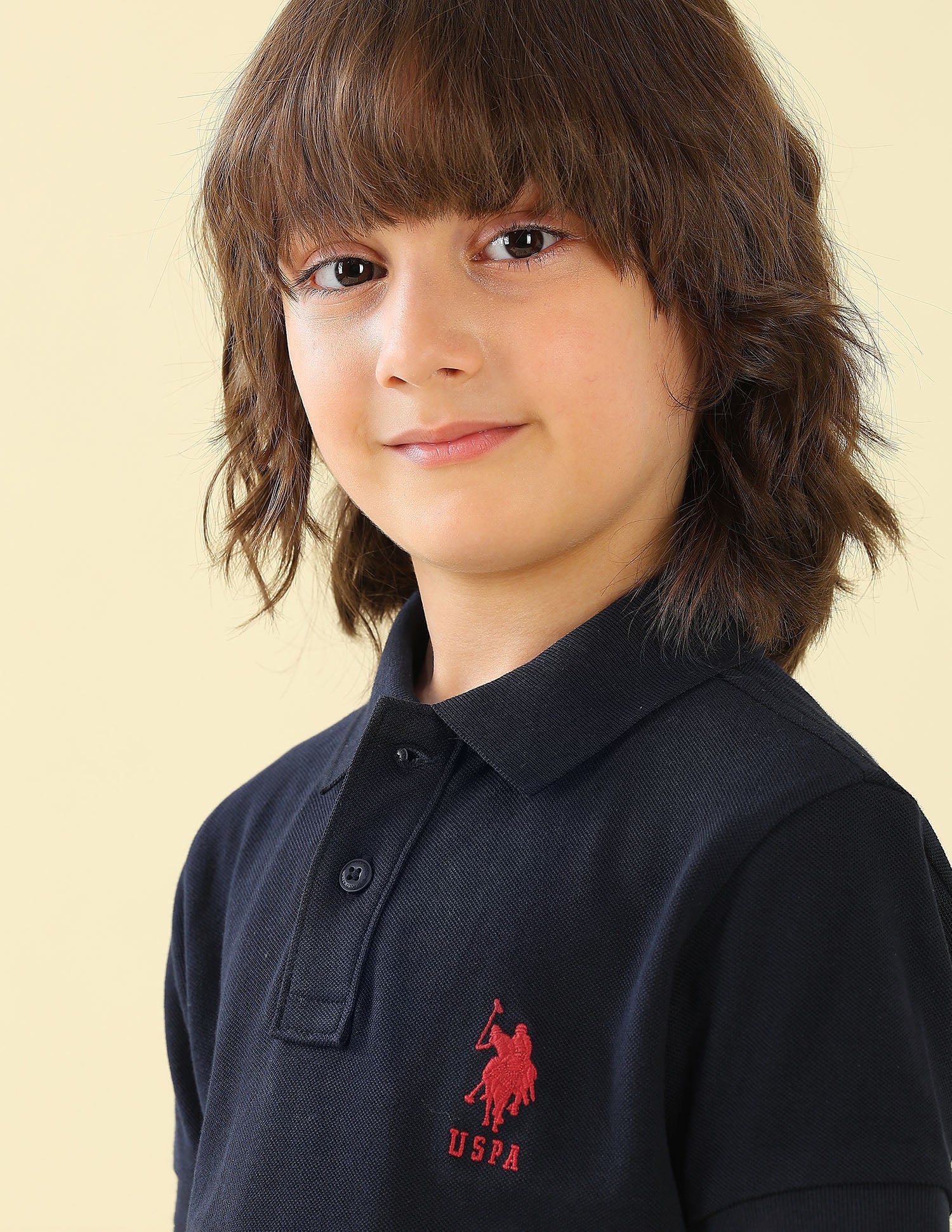 Solid Regular Fit Polo Shirt Navy - U.S. Polo Assn. India | Large