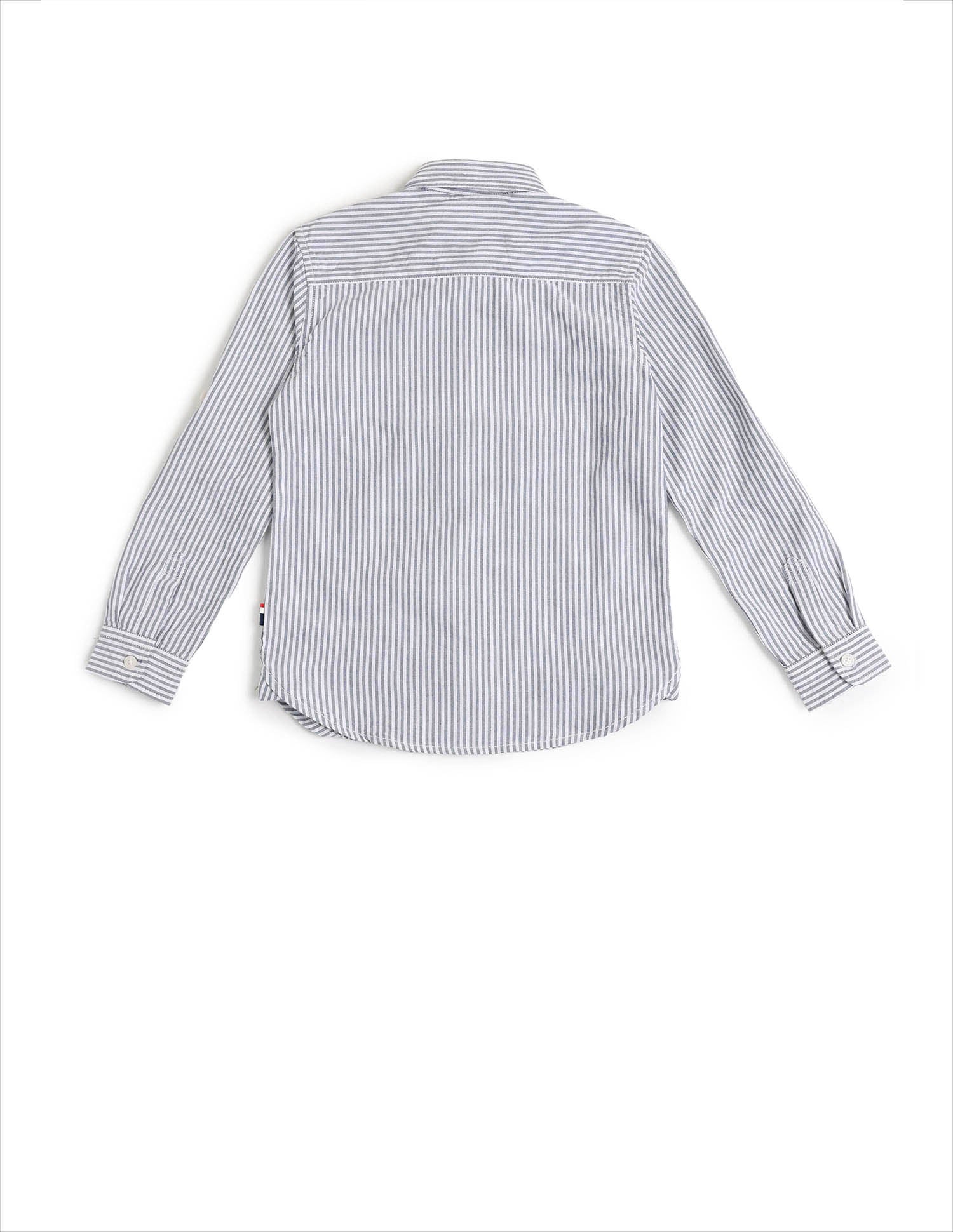 Boys Vertical Stripes Oxford Shirt Navy - U.S. POLO ASSN. | Large