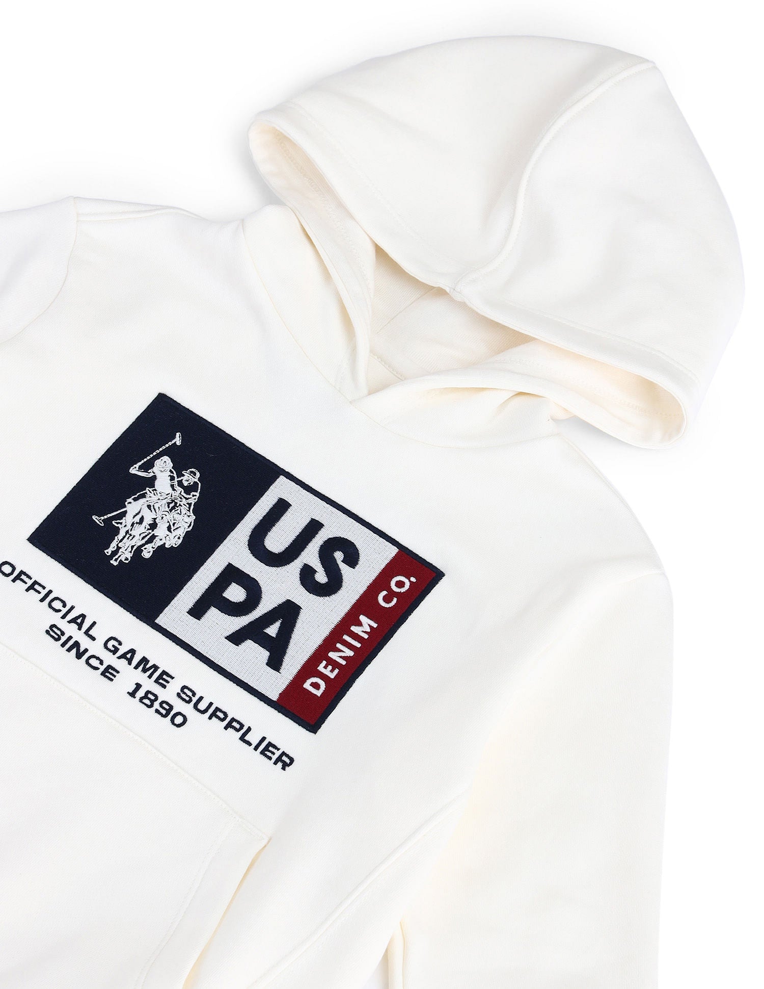 Brand Printed Regular Fit Sweatshirt Ivory - U.S. POLO ASSN. | Large