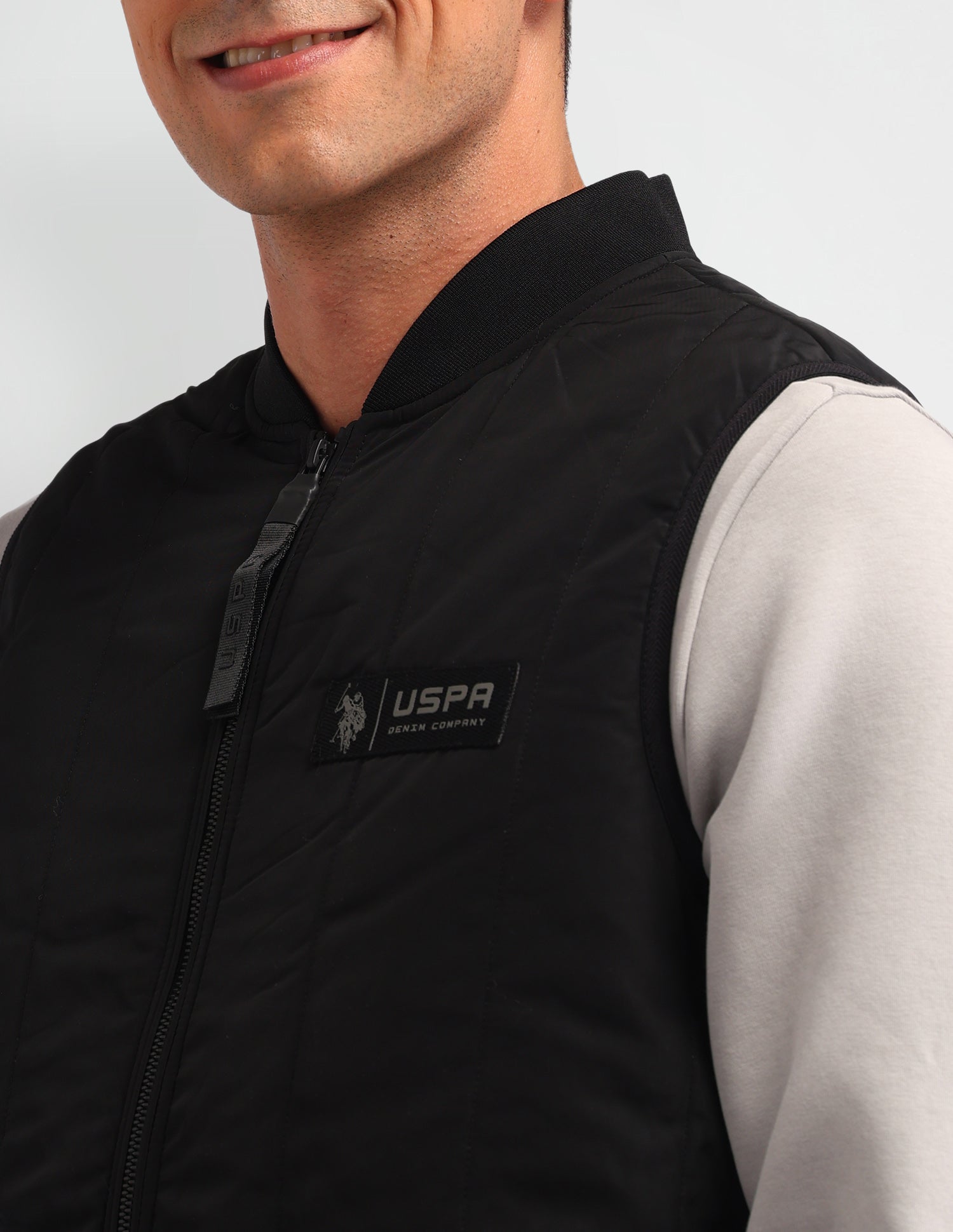 Colour blocked Regular Fit Jacket Black - U.S. POLO ASSN. | Large