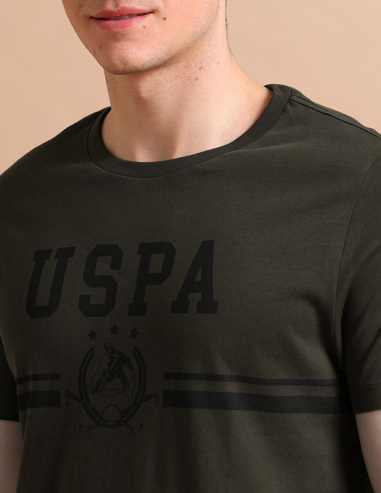 Bold Logo T-Shirt Olive - U.S. POLO ASSN. | Large
