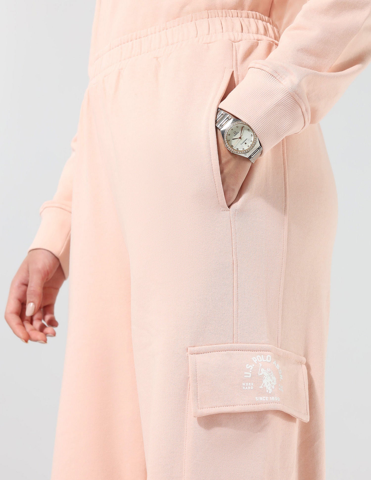 Cargo Fit Lounge Trousers Light Pink - U.S. POLO ASSN. | Large