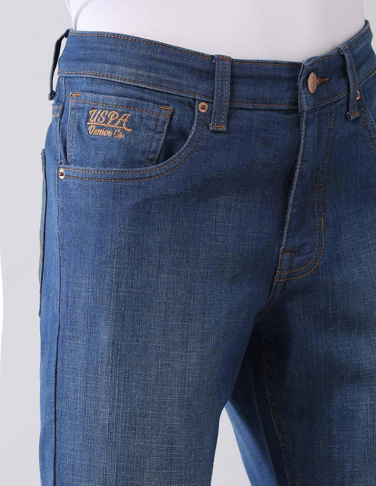 Brandon Slim Tapered Fit Blue Jeans Blue - U.S. POLO ASSN. | Large